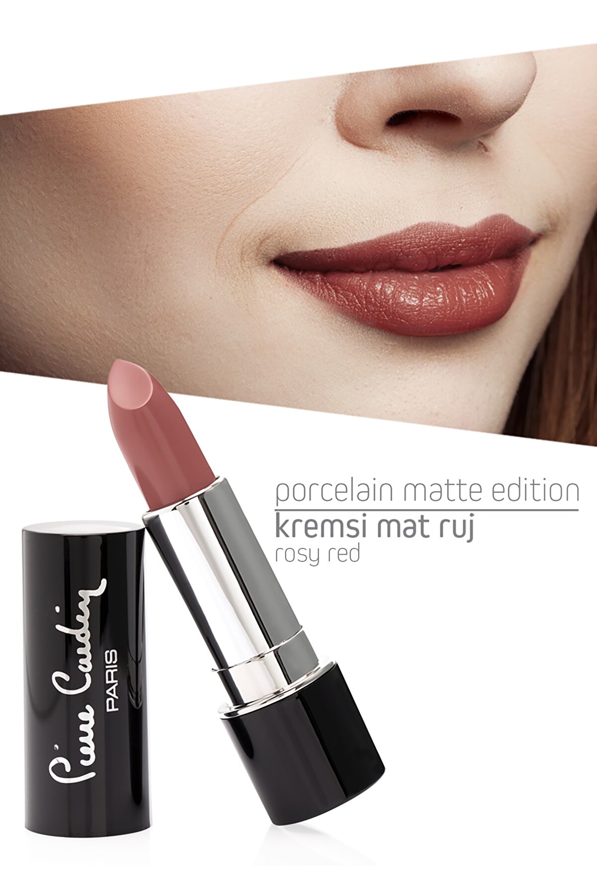 Pierre Cardin Porcelain Matte Edition Lipstick - Rosy Red -202