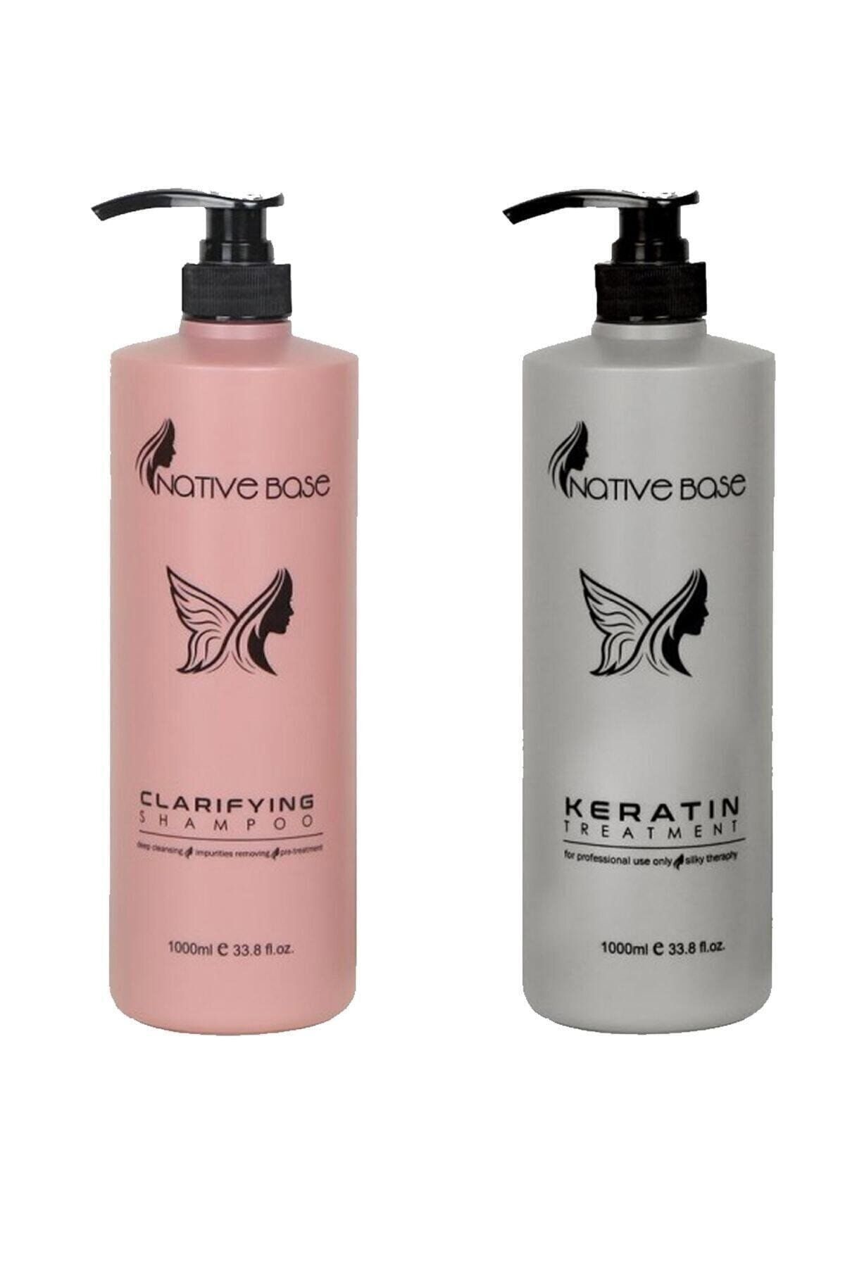 Native Base Clarifying Shampoo Keratin Treatment 1000ml Set