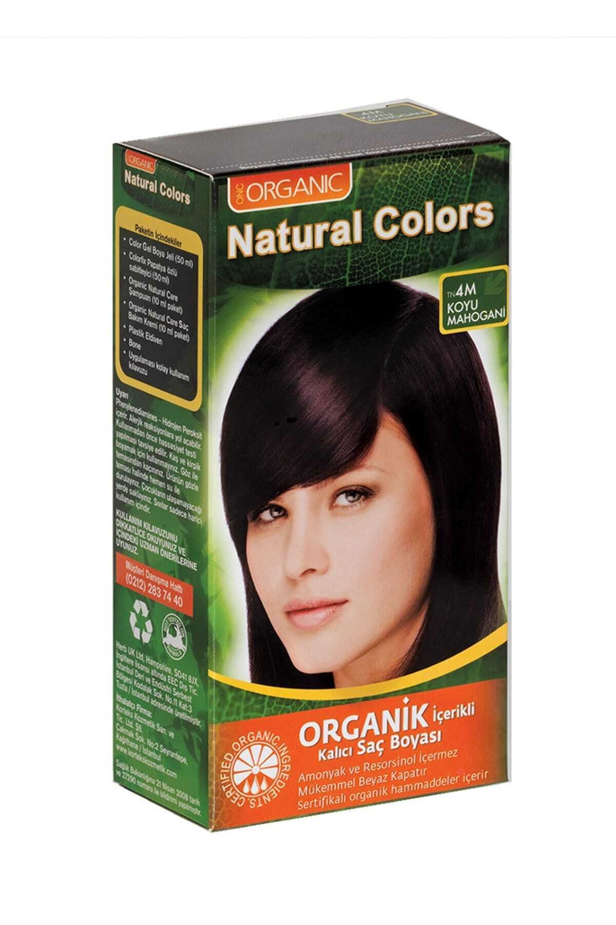 Organic Natural Colors 4M Koyu Mahogani Organik Saç Boyası 8681085503055