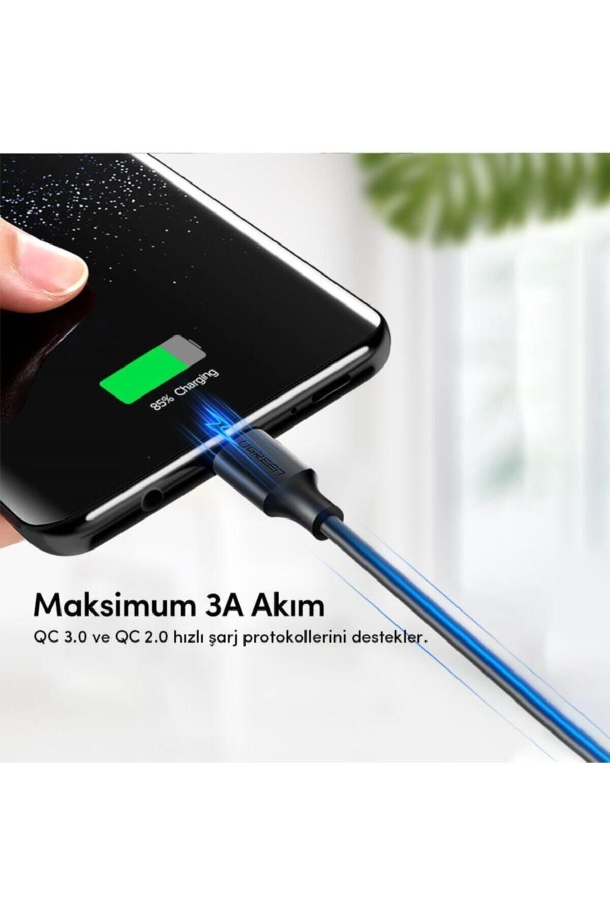 Ugreen Usb Type-c Şarj Ve Data Kablosu Siyah 1.5 Metre