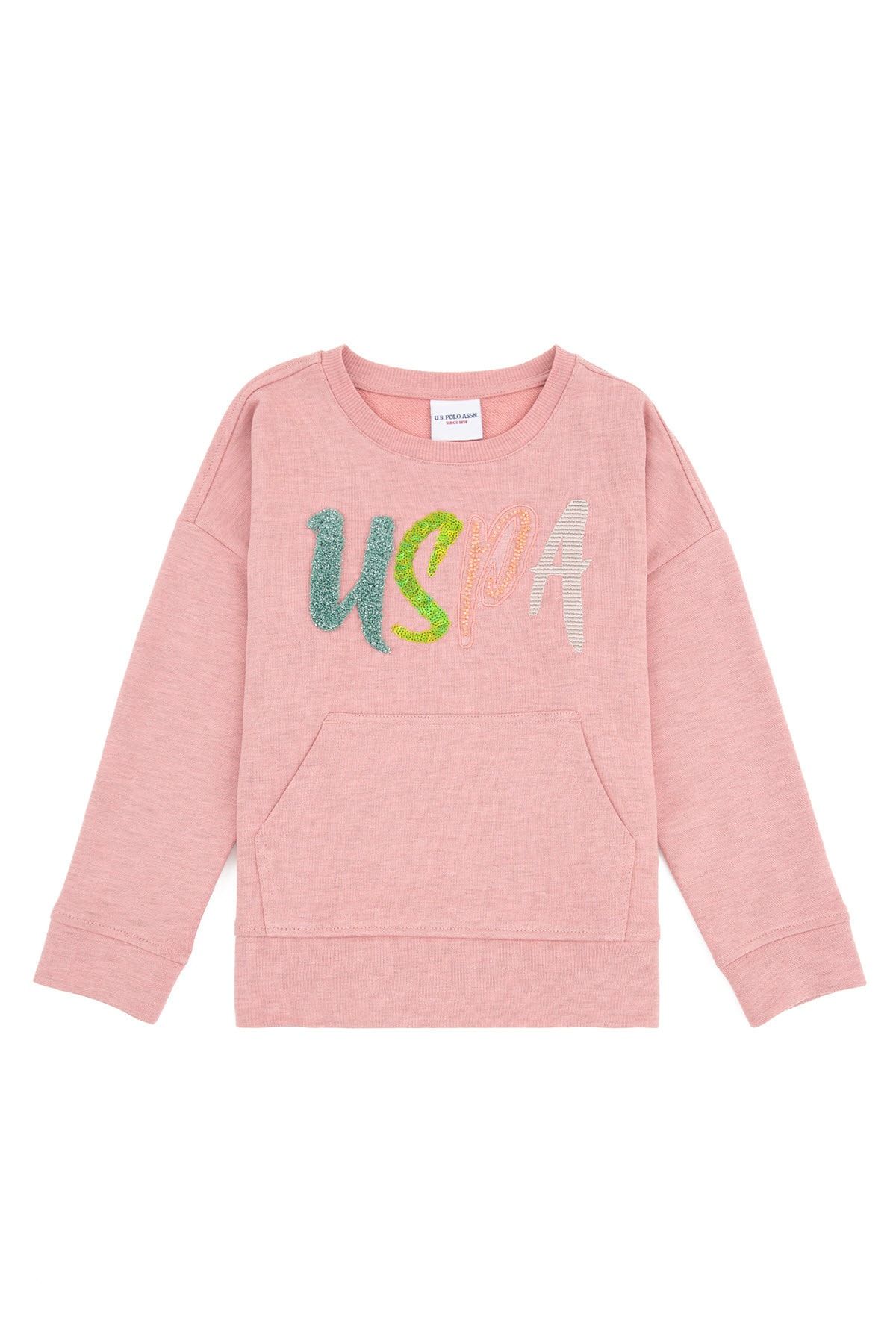 U.S. Polo Assn. Pembe Kız Çocuk Sweatshirt