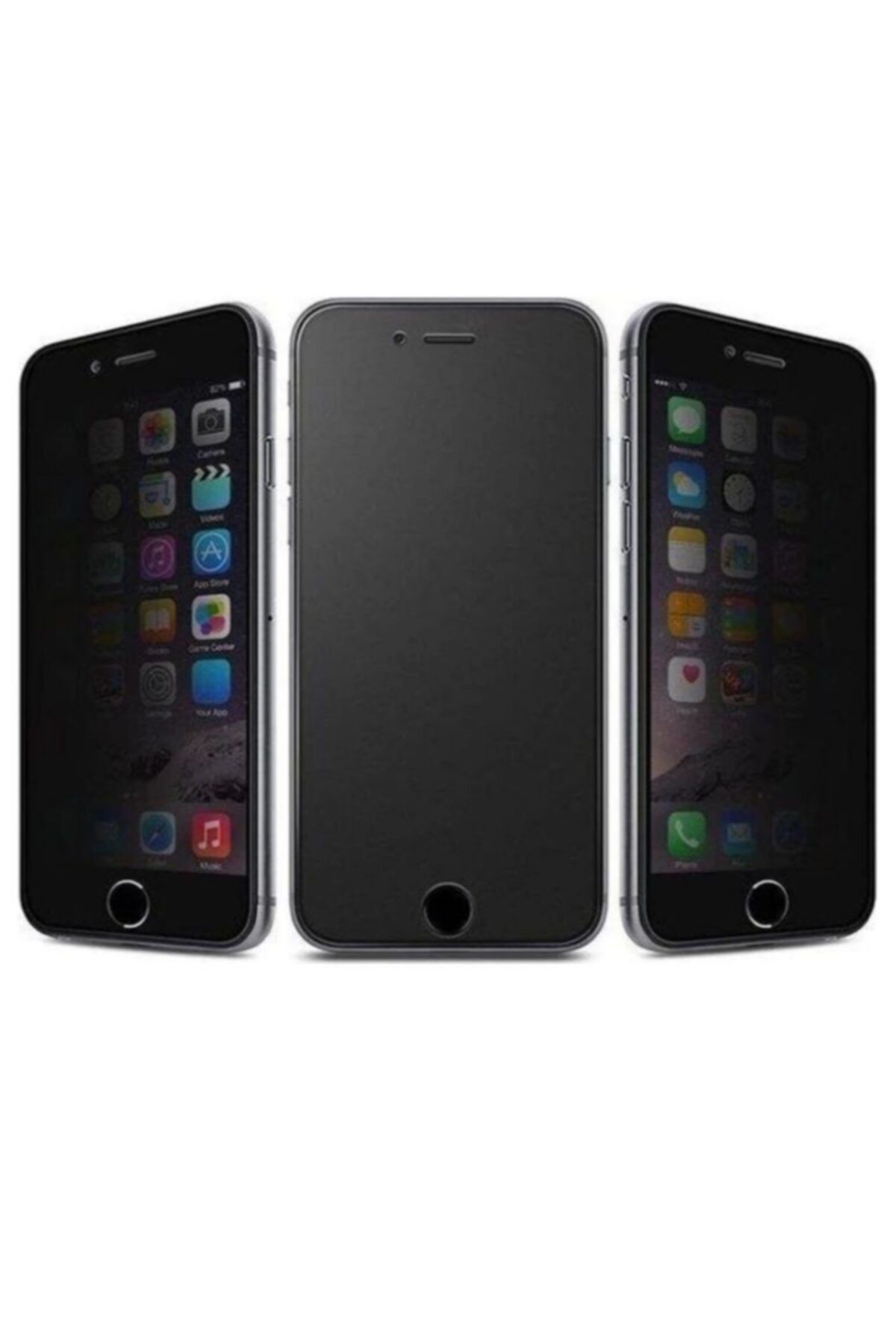 POWELL Iphone 6,6s,7,8,se 2020 Mat Hayalet Tam Kaplayan Uyumlu Kırılmaz Cam Ekran Koruyucu Filmi Siyah