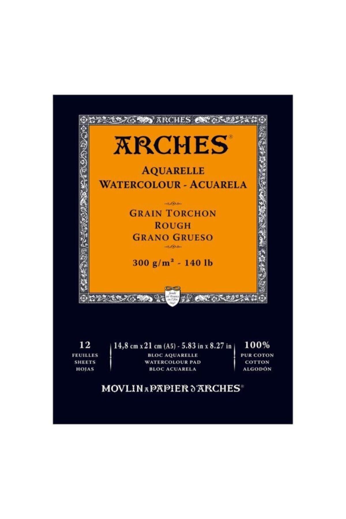Arches Suluboya Blok - Kalın Doku 300gr. 14,8x21cm (a5)-12 Yp.