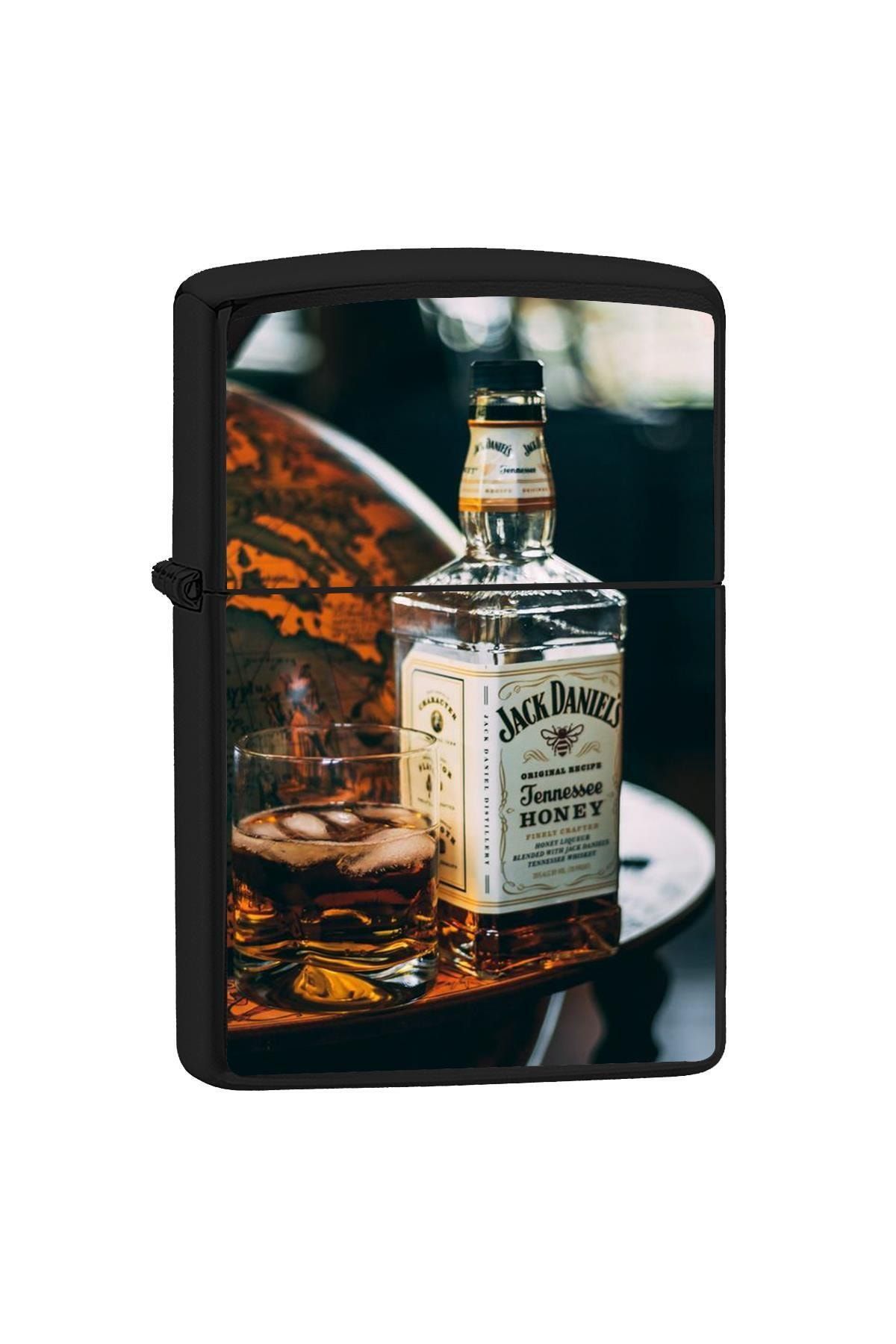 Noon Collection Noon Jack Daniels Viski Figürlü Siyah Çakmak Nn6221-02