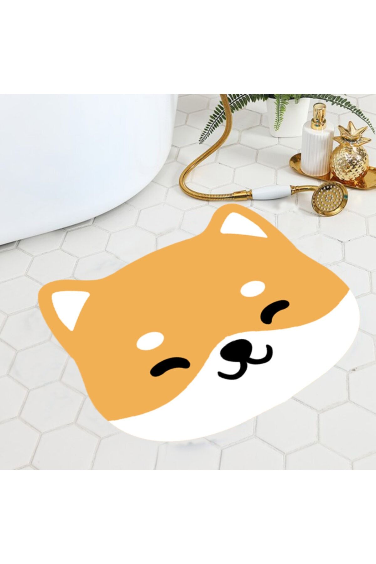 eco concept Shiba Köpek Desenli Banyo Paspası 50x60 Cm