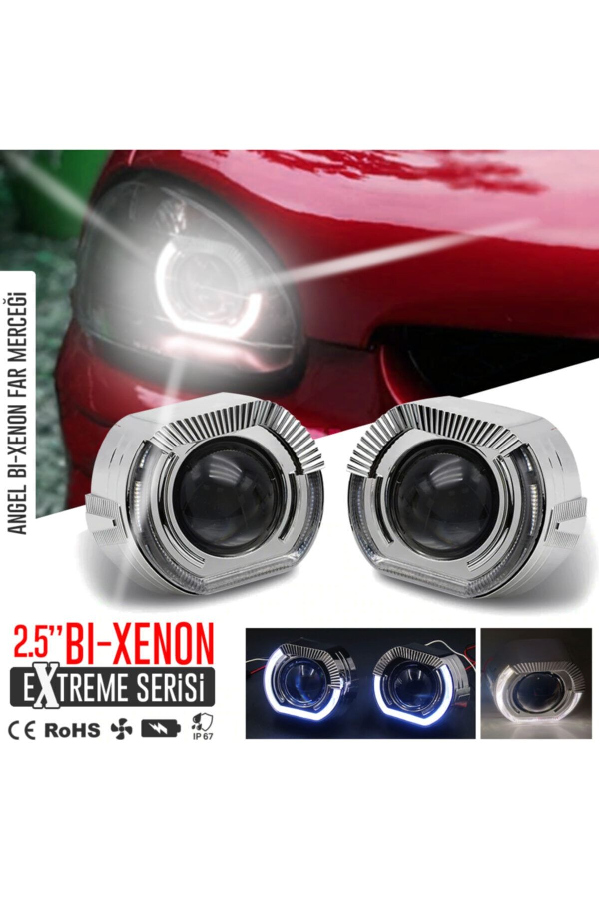 C9 Angel Bi-xenon Lensli Far Merceği Extreme Series Model3 Bixenon Crm11020