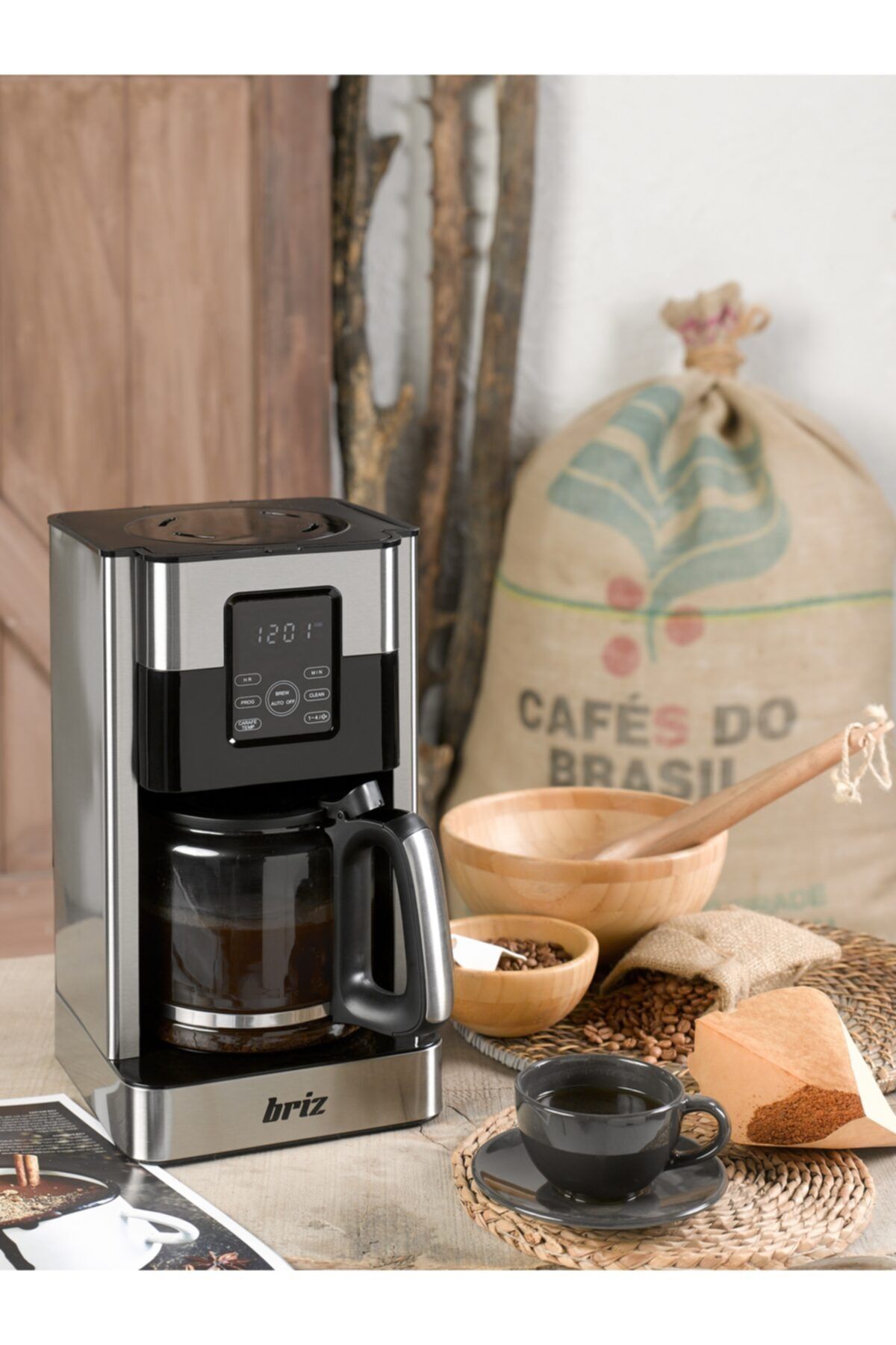 BRİZ Br760 Zaman Ve Aroma Ayarlı Dijital Filtre Kahve Makinesi