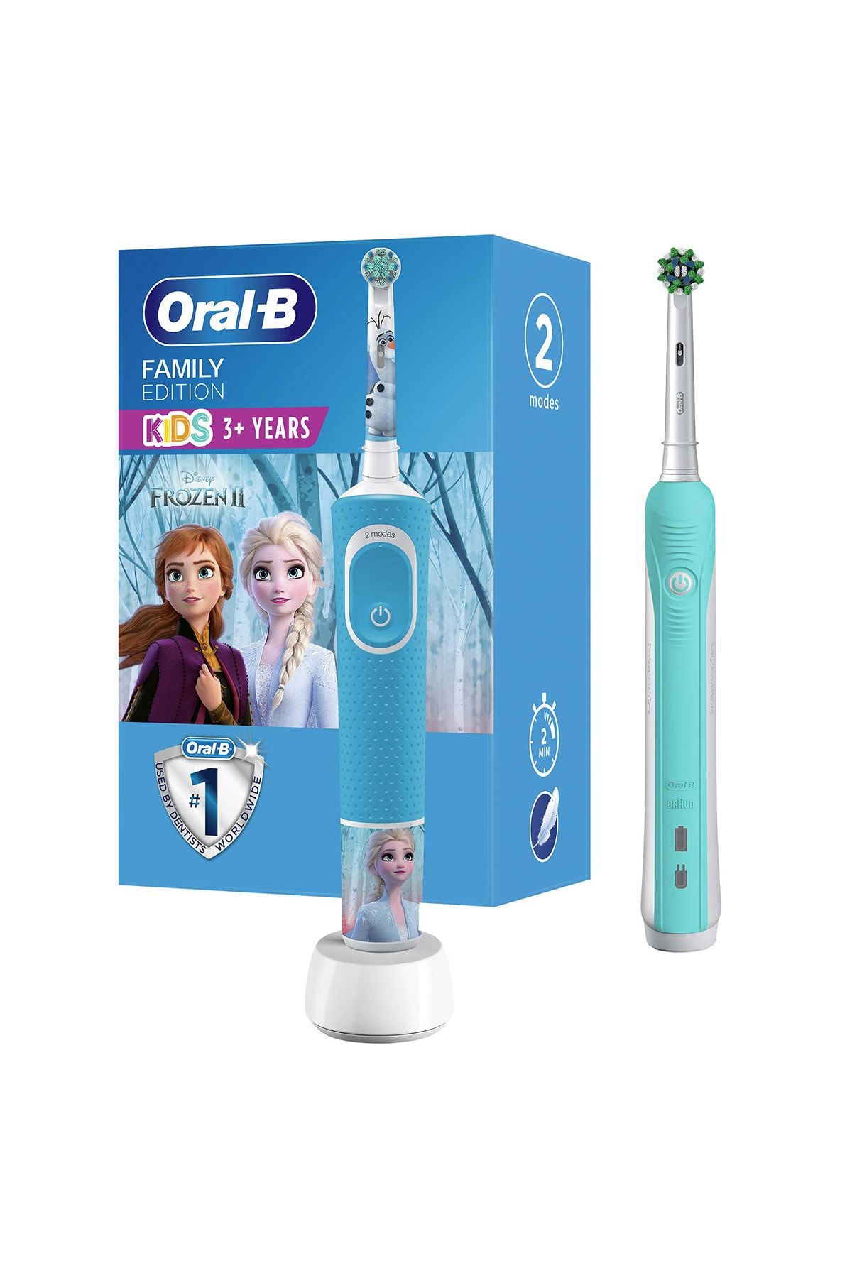 Oral-B Pro 500 Şarjlı Diş Fırçası + D100 Frozen Aile Paketi