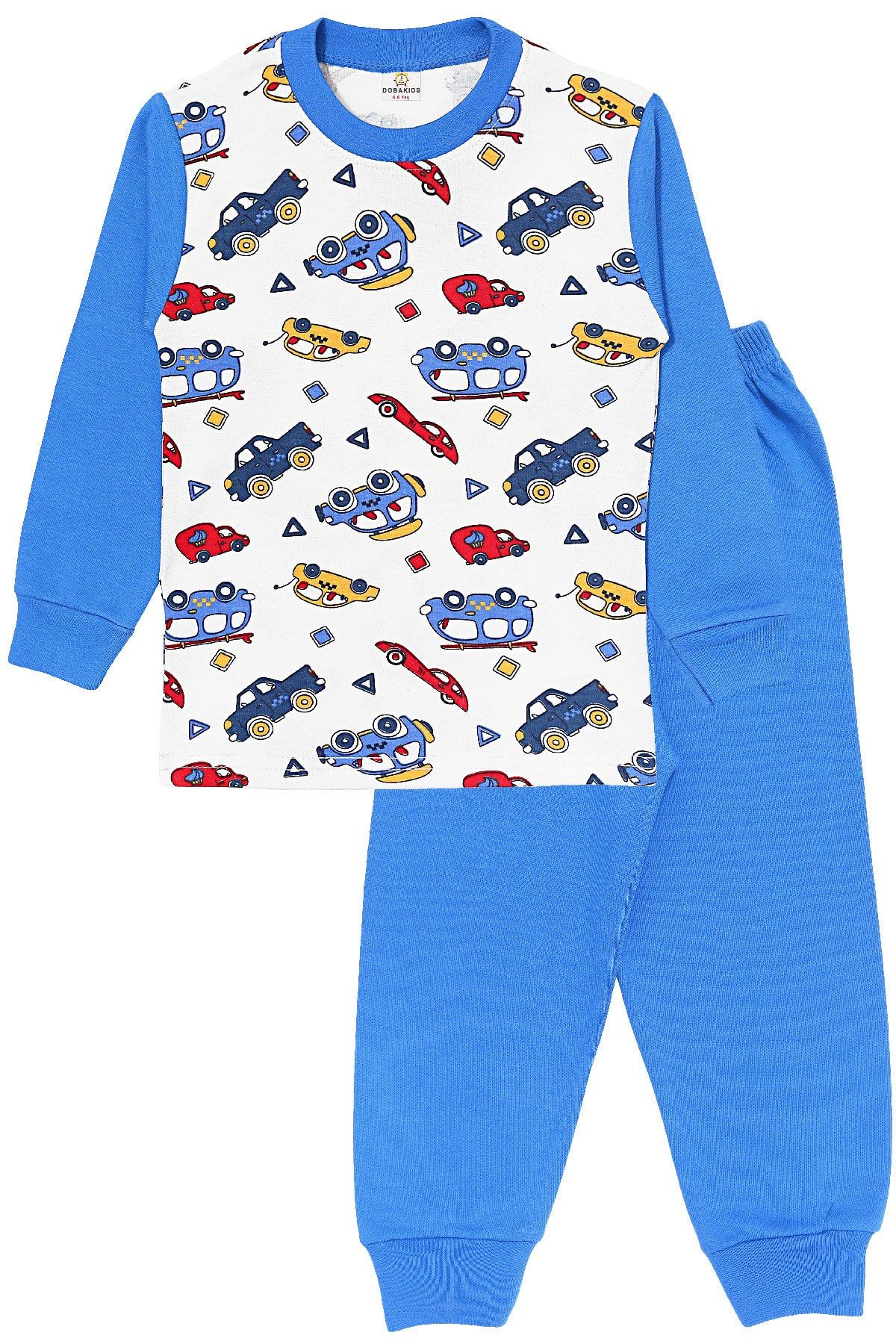 DobaKids Pamuklu Arabalı Erkek Çocuk Pijama Takımı