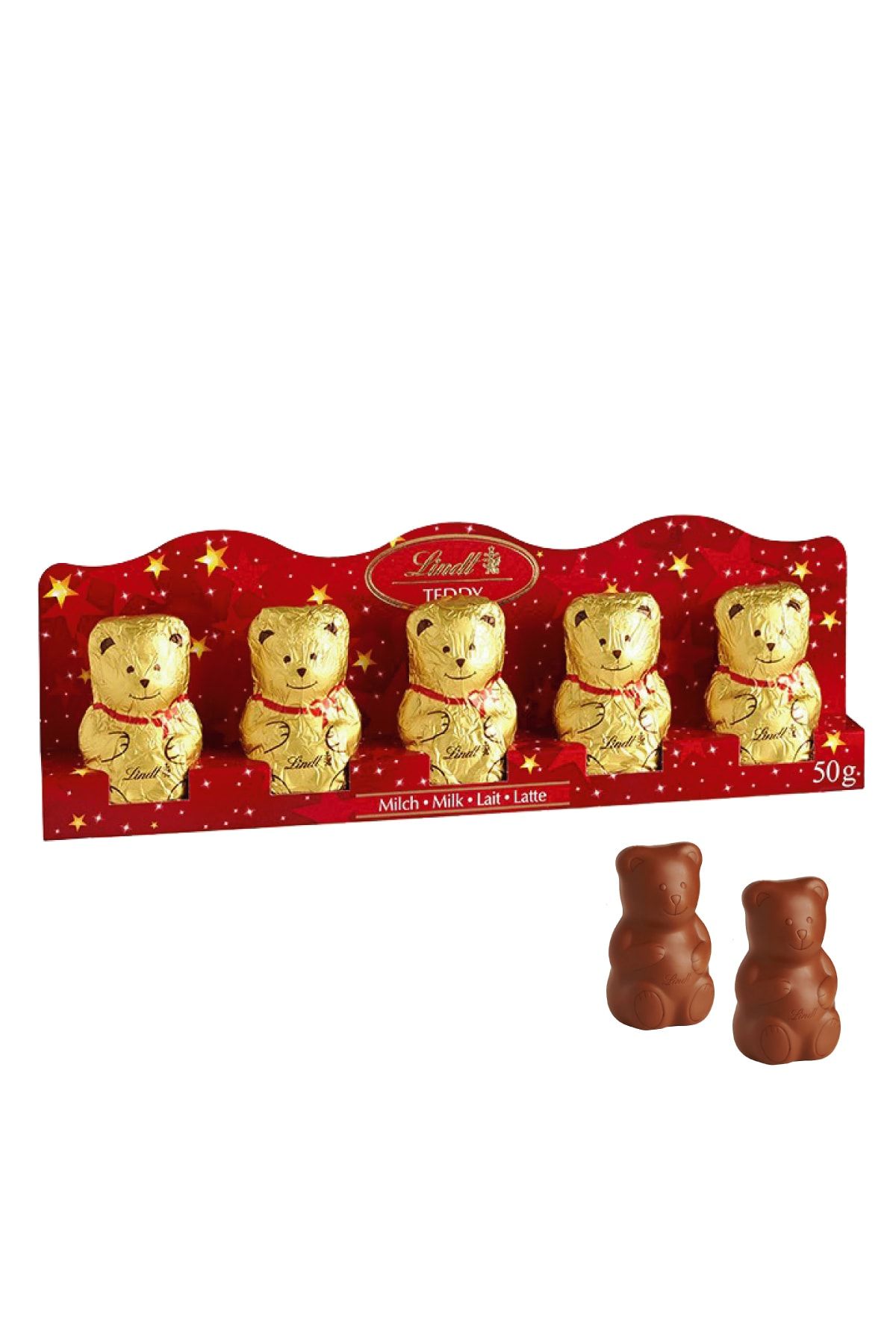 Lindt Teddy Bear Ayıcık Sütlü Çikolata Hediye Özel Seri Çikolata Xmas 50 Gr