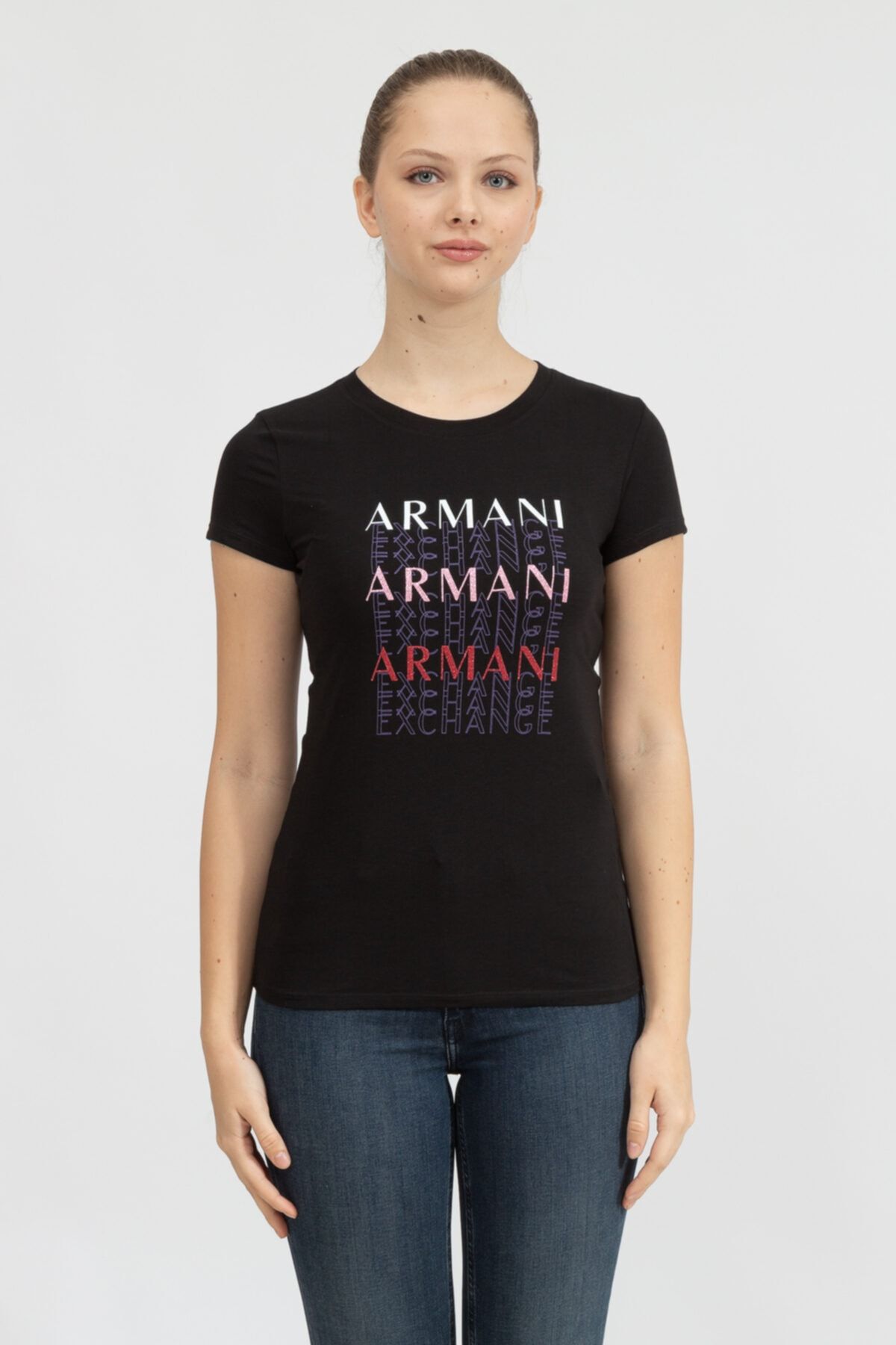 Armani Exchange Kadın Bisiklet Yaka T-shirt6hytamyj7gz