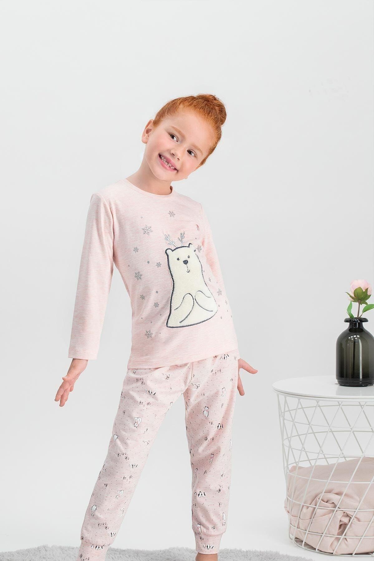 Arnetta Pure Bear Pembemelanj Kız Çocuk Pijama Takımı