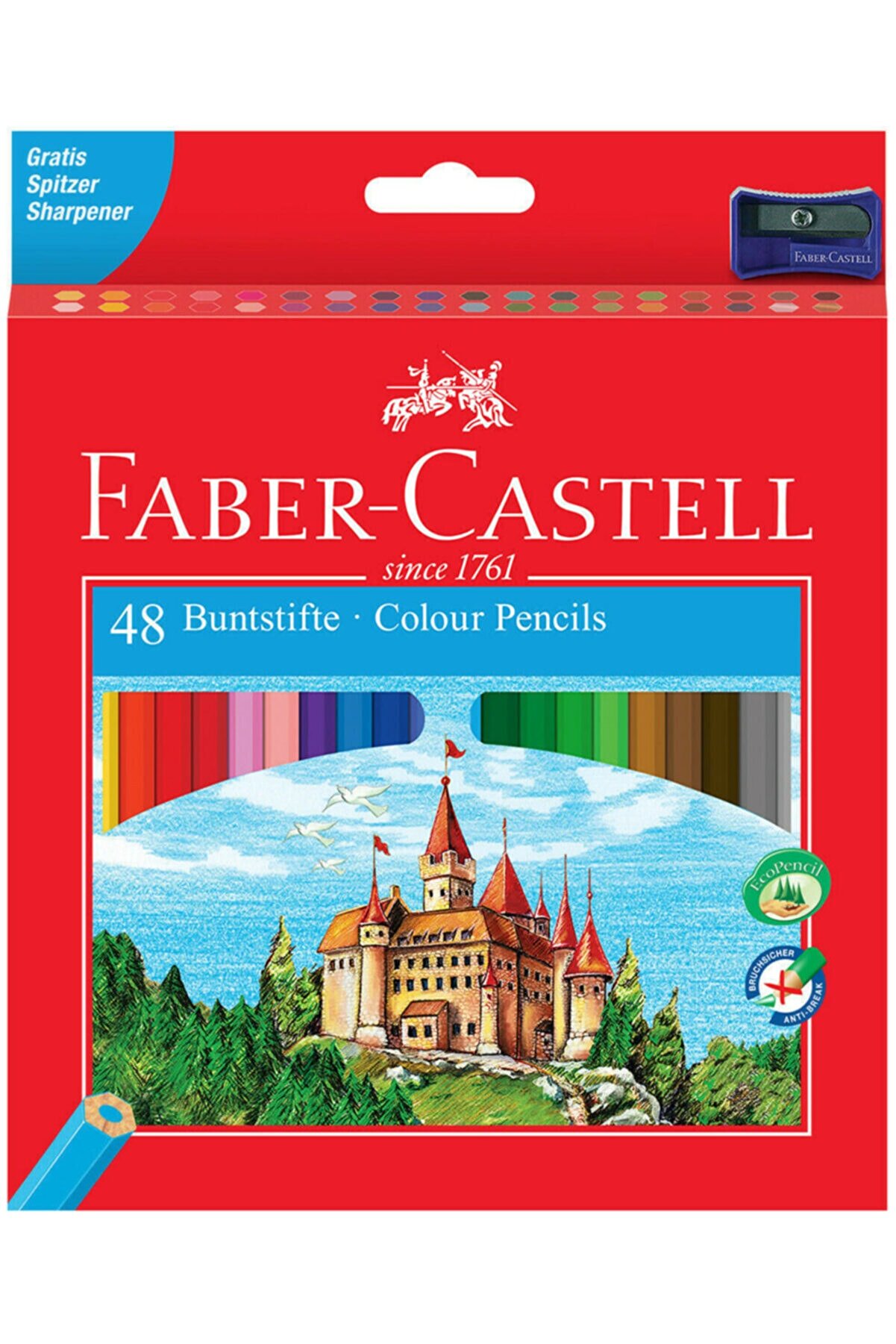 Faber Castell 48 Renk Kuru Boya (kalemtıraş Hediyeli)