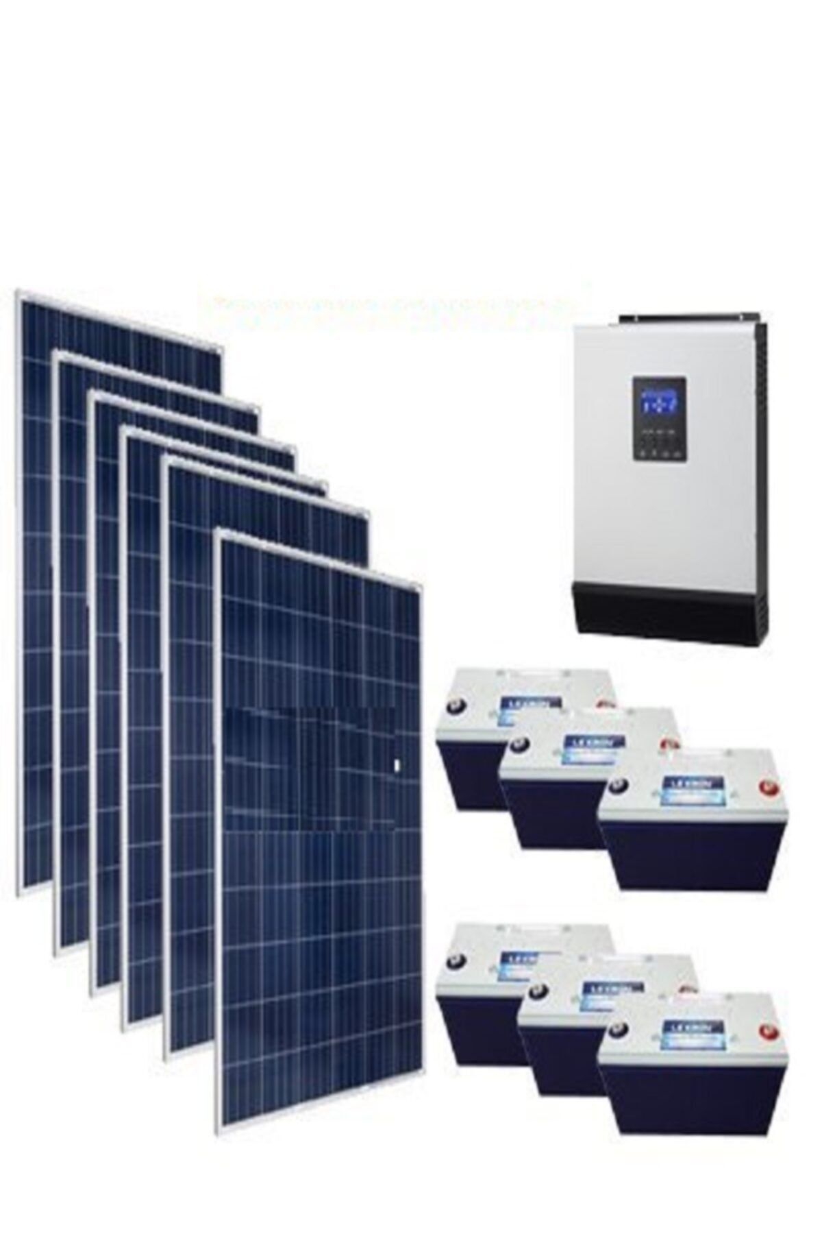 Lexron 8000 Watt Güneş Paneli Hazır Solar Paketi (tv + Buzdolabı + Çamaşır Mak + Bulaşık Mak + Aydınlatma )