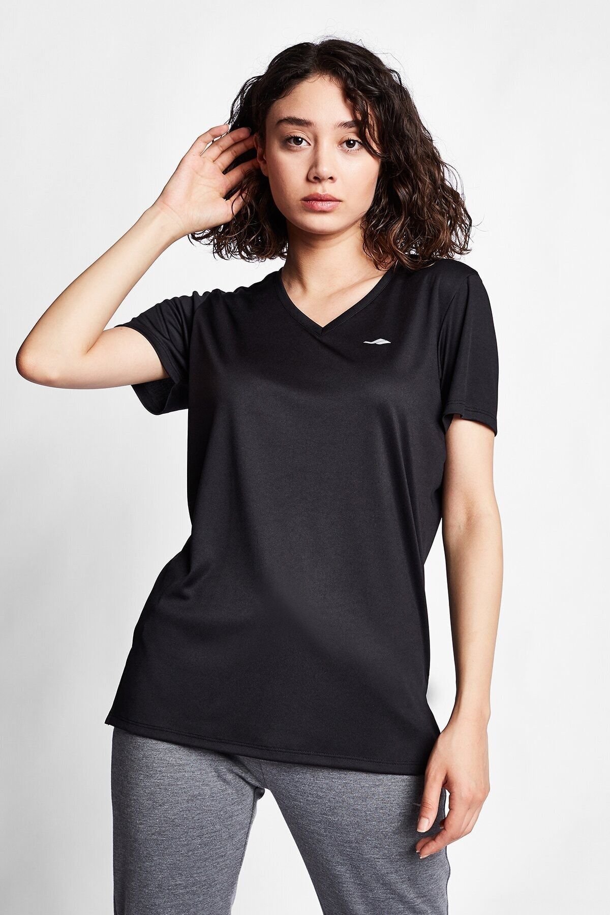 Lescon Siyah Kadın Kısa Kollu T-shirt 21s-2208-21n