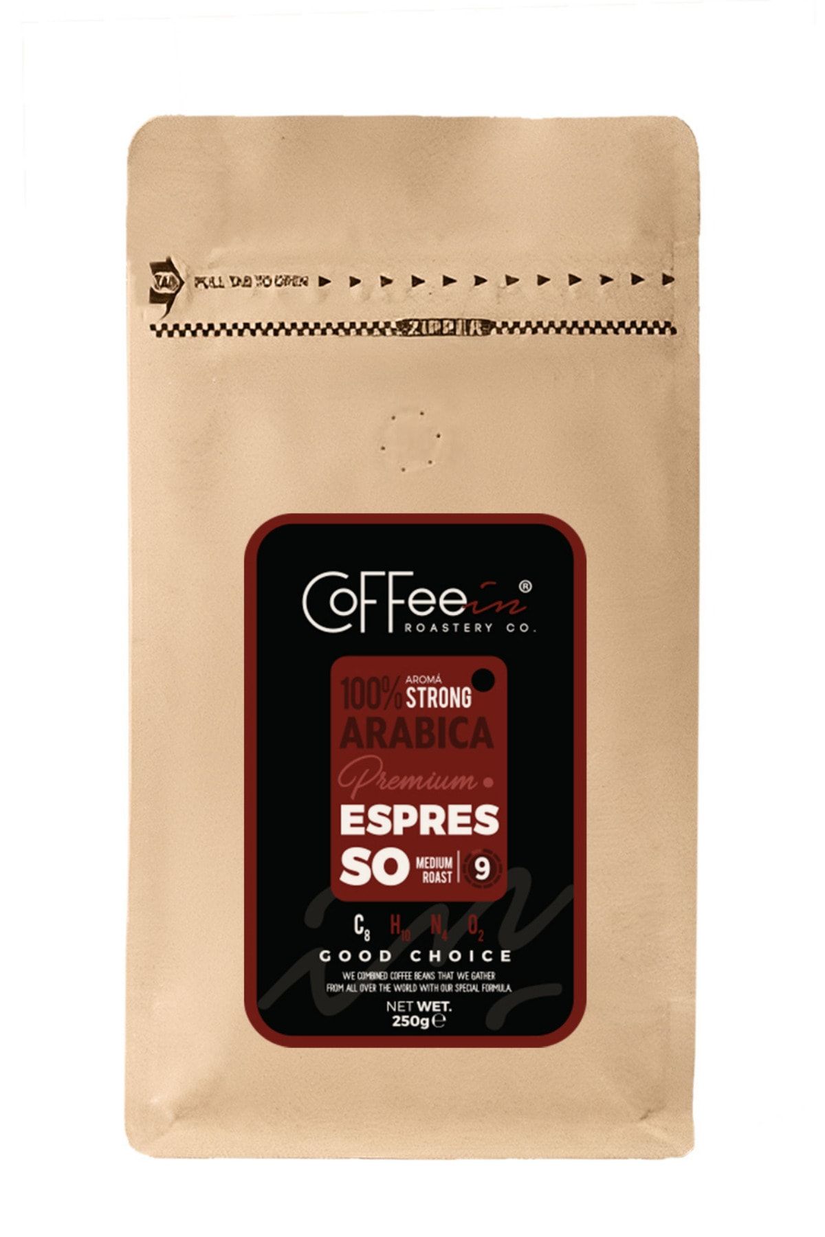 Coffeein Premium Espresso Çekirdek Kahve 250gr
