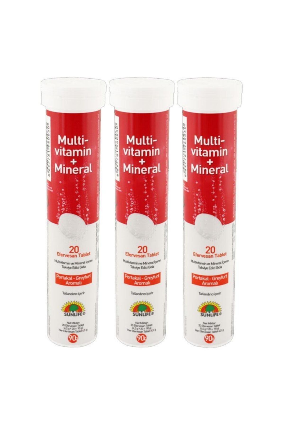 Sunlife Multivitamin Mineral 20 Efervesan Tablet X 3 Adet
