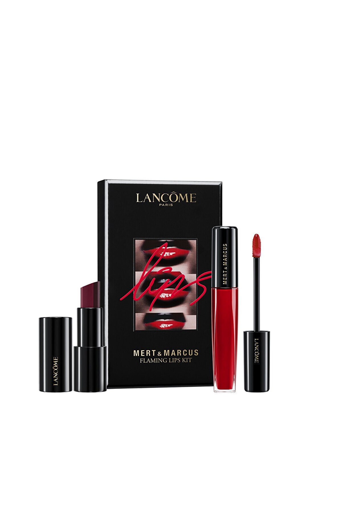 Lancome Lancôme X Mert & Marcus Flaming Lips Dudak Makyajı Kiti 01 Red 3614272734074