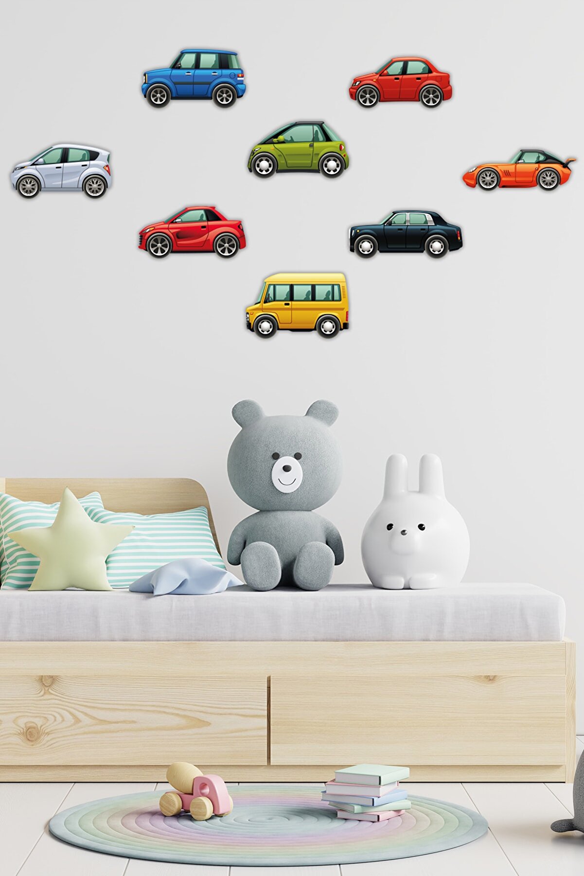 Tilki Dünyası Minik Arabalar Çocuk Odası Duvar Sticker