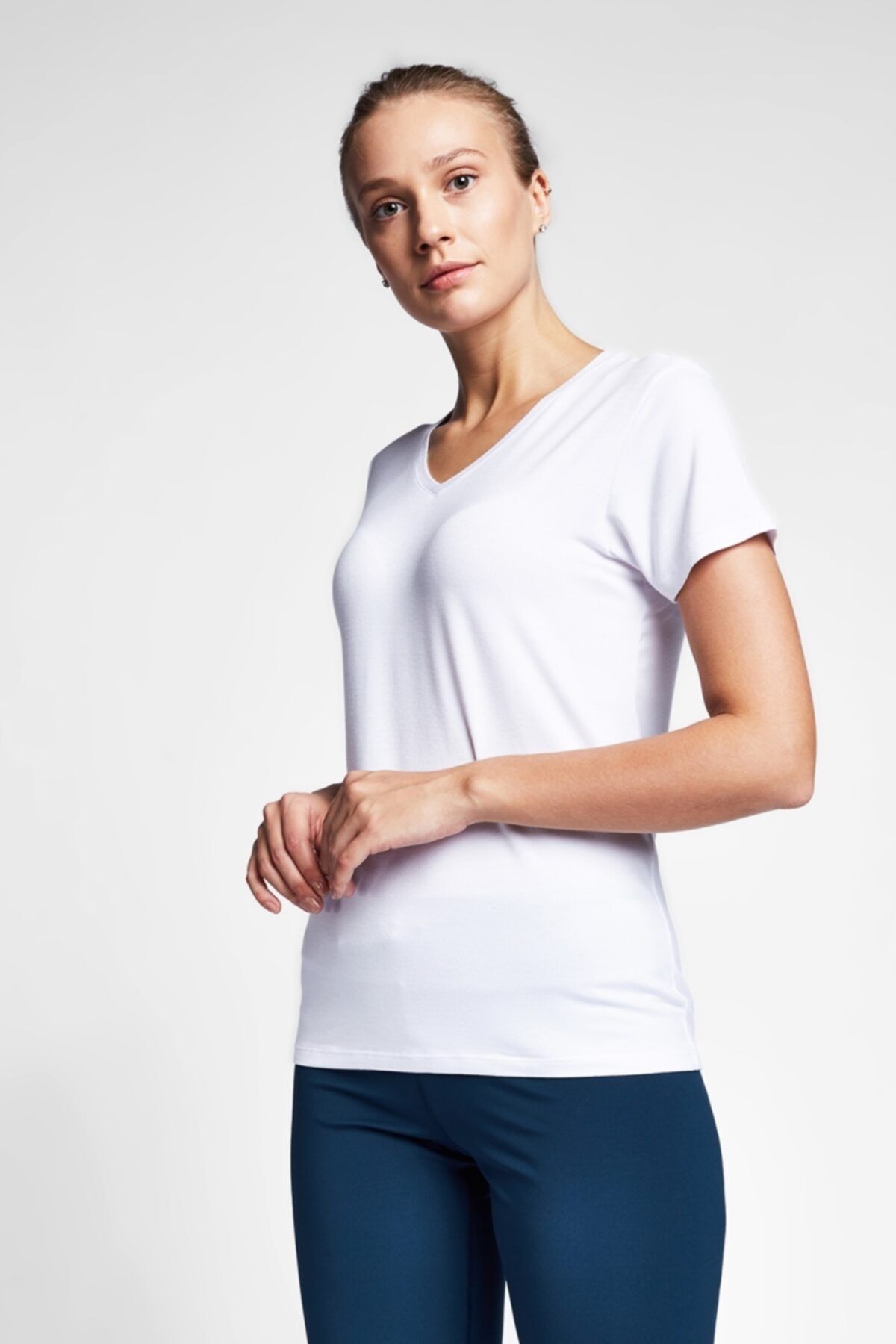 Lescon Kadın Beyaz T-shirt 20s-2202-20b