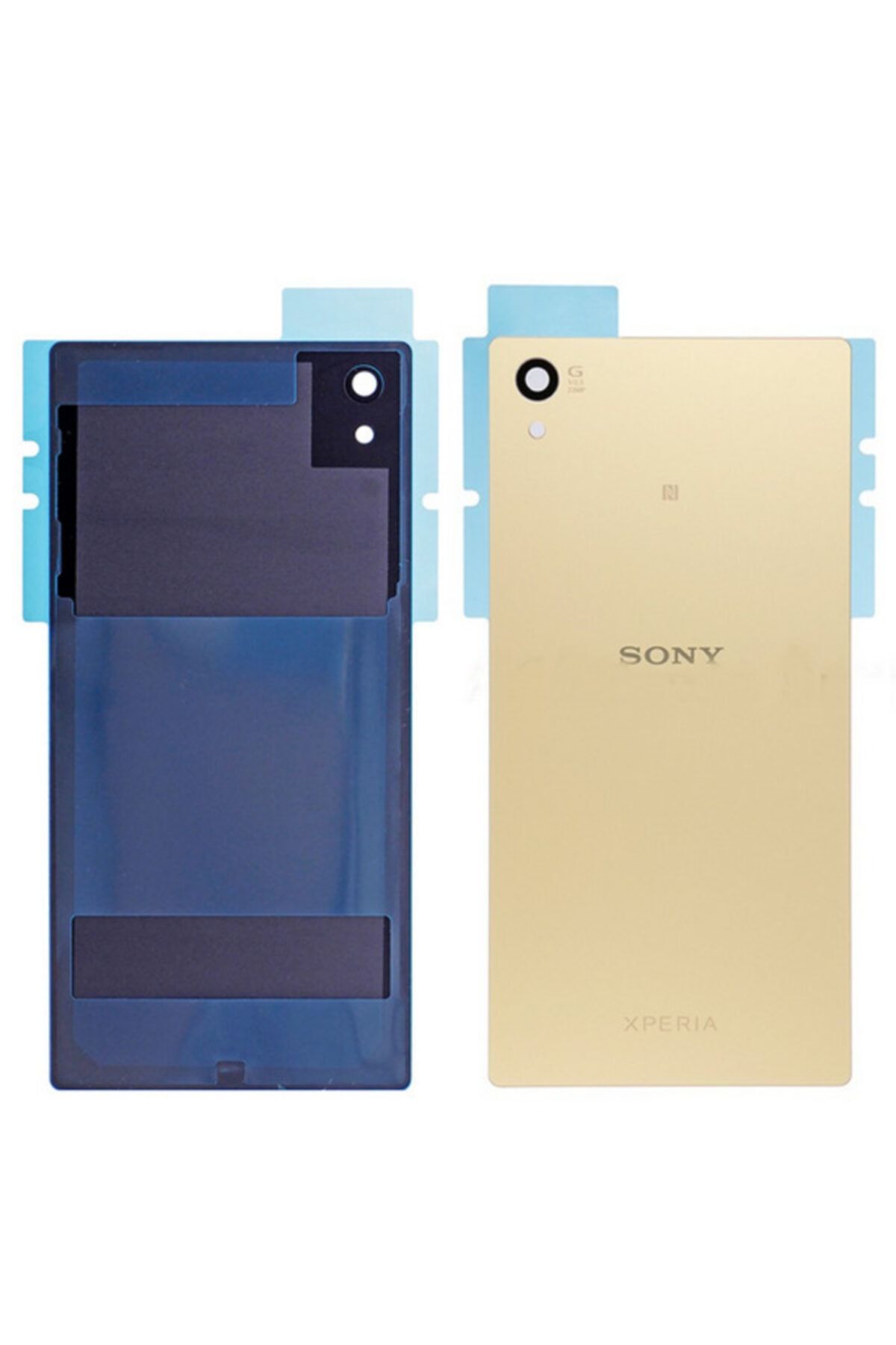 Sony Xperia Z5 Arka Pil Batarya Kapağı Lens Gold