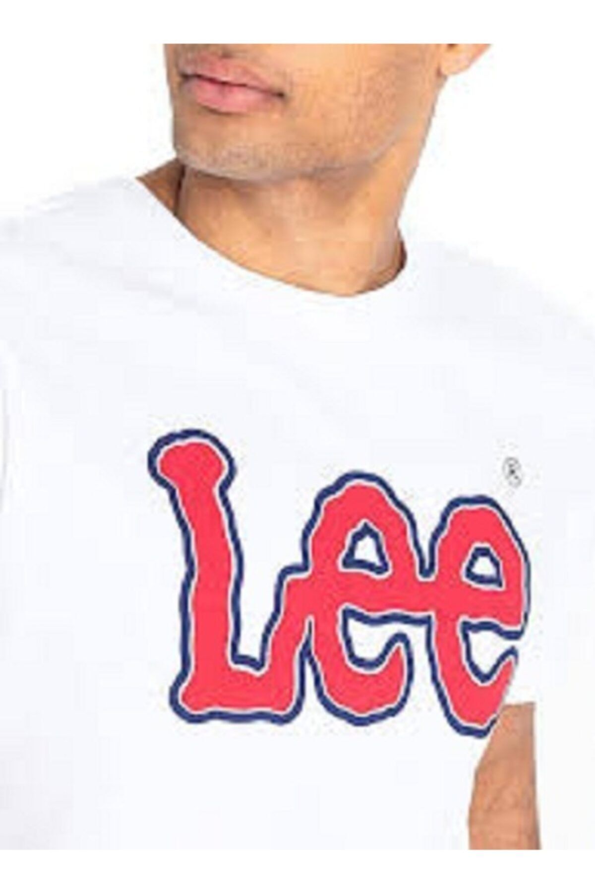 Lee Erkek Beyaz Logo Tee T-Shirt