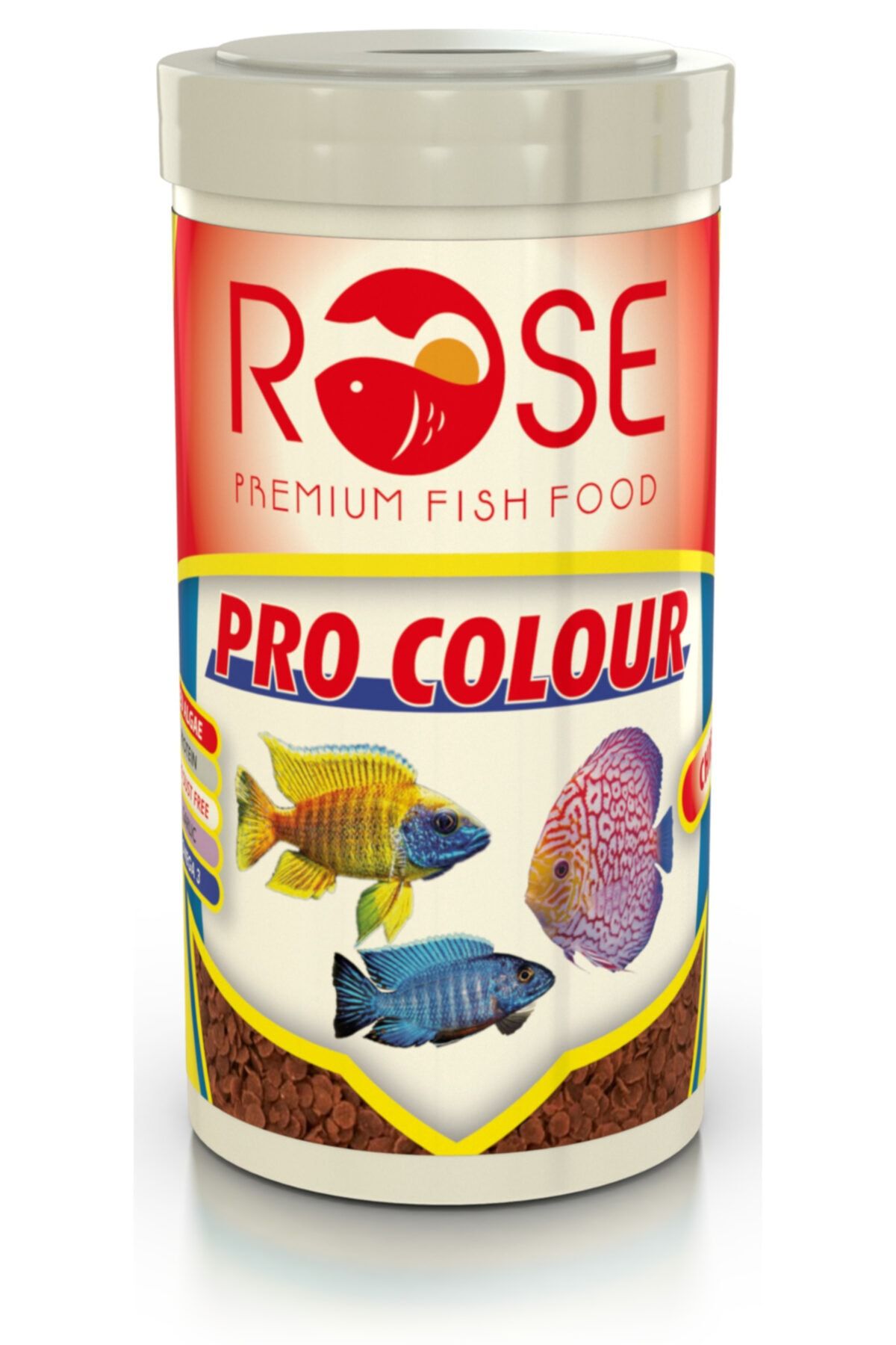 Rose Pro Colour 250 Ml Yüksek Protein Akvaryum Renklendirici Balık Yemi