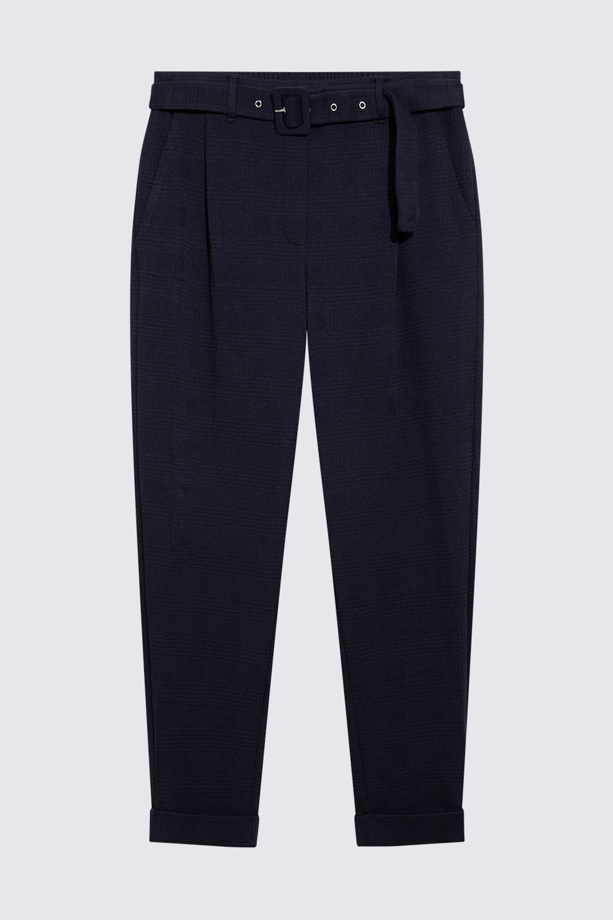 Marks & Spencer Kadın Lacivert Kemerli Pantolon T57007198M
