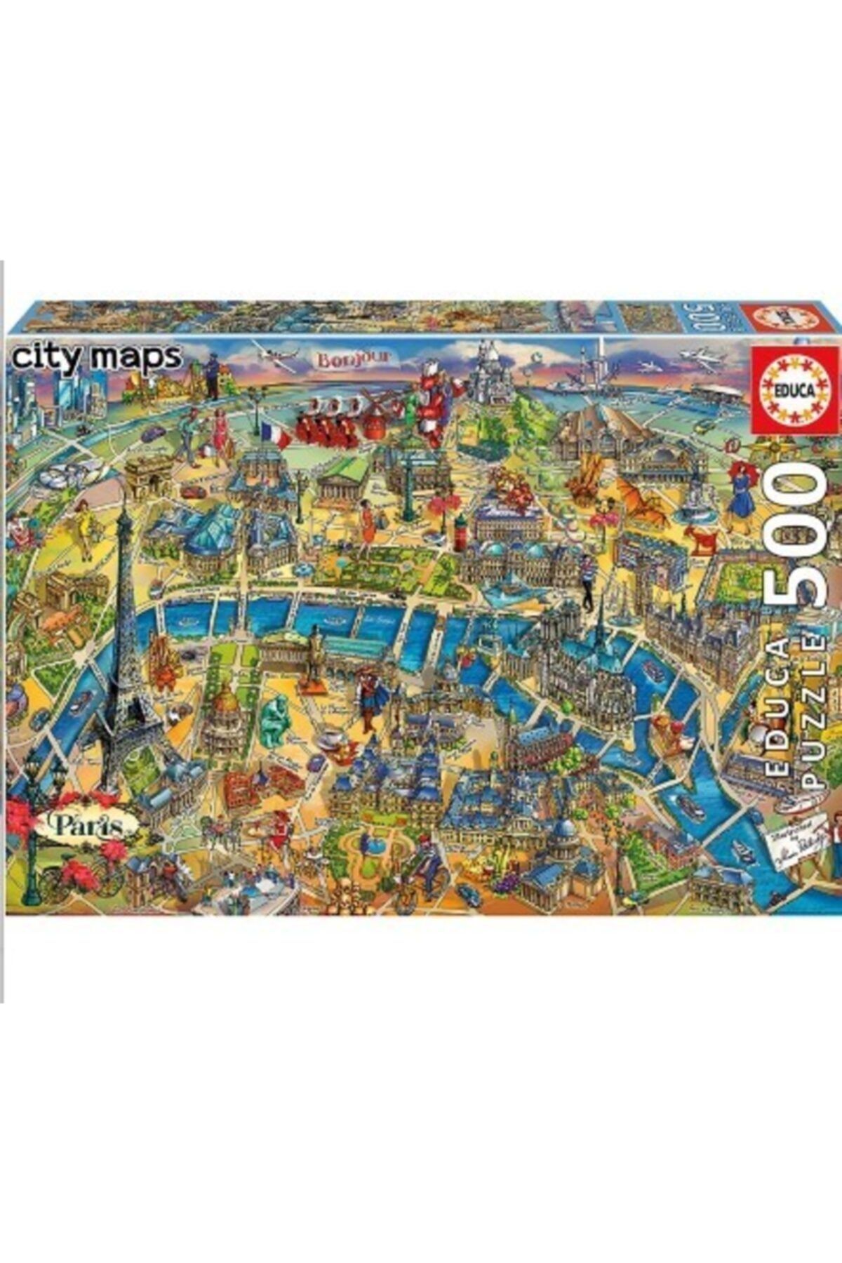 EDUCA Puzzle 500 Parça Map Harita