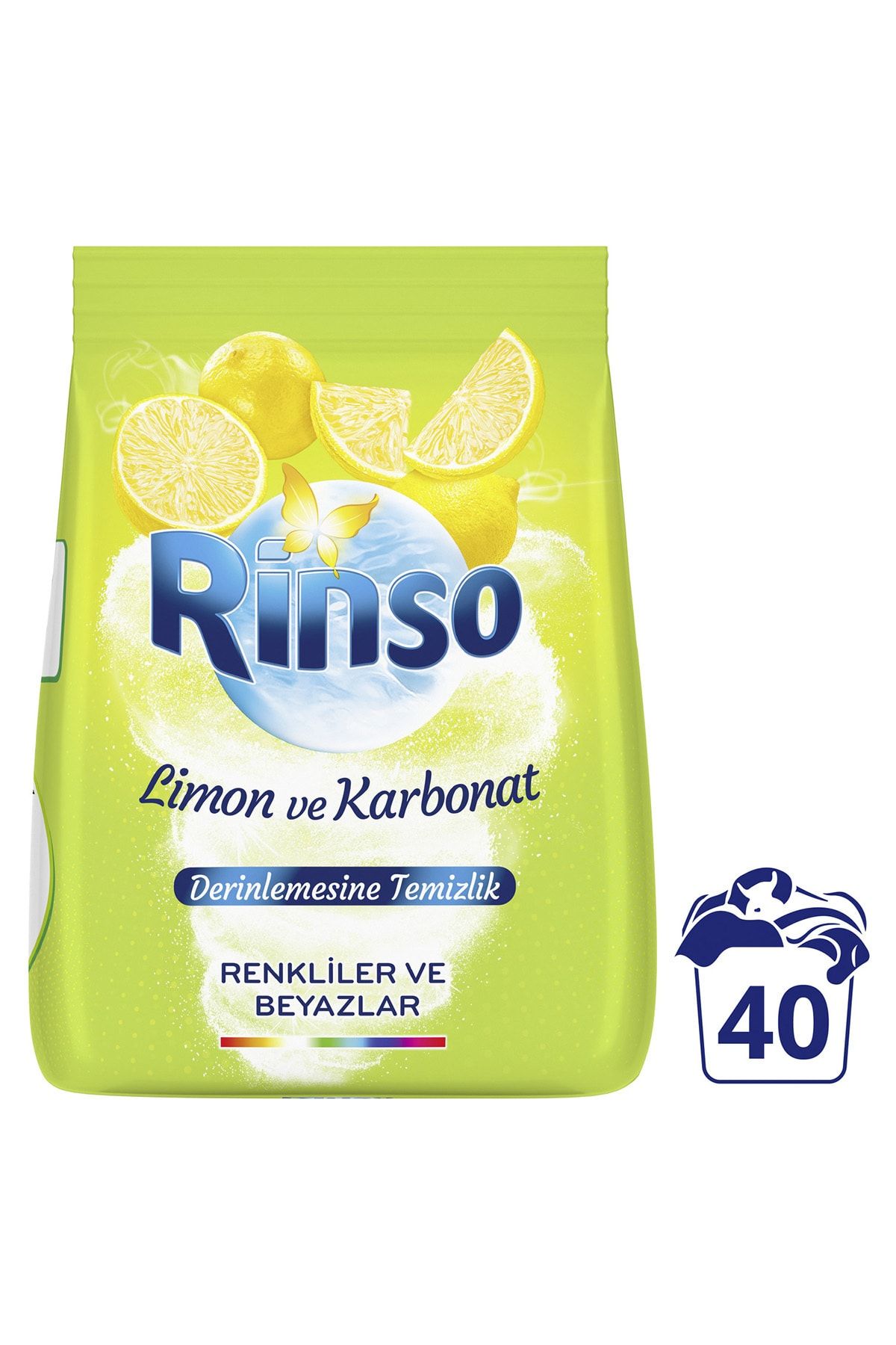 Rinso Limon ve Karbonat Renkliler ve Beyazlar İçin Toz Çamaşır Deterjanı 6 kg 40 Yıkama