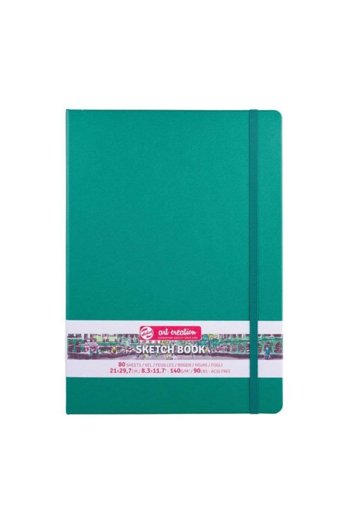 Talens Art Creation Sketchbook Sert Kapak Eskiz Defteri 140 Gr 21x29,7 Cm 80 Yp Forest Green