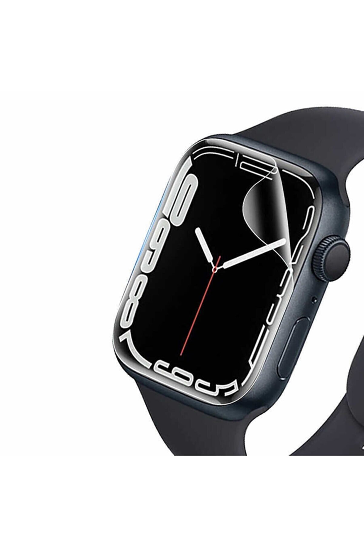 Apple Watch 7 45mm Uyumlu Ekstra Ince Silikon Ekran Koruyucu