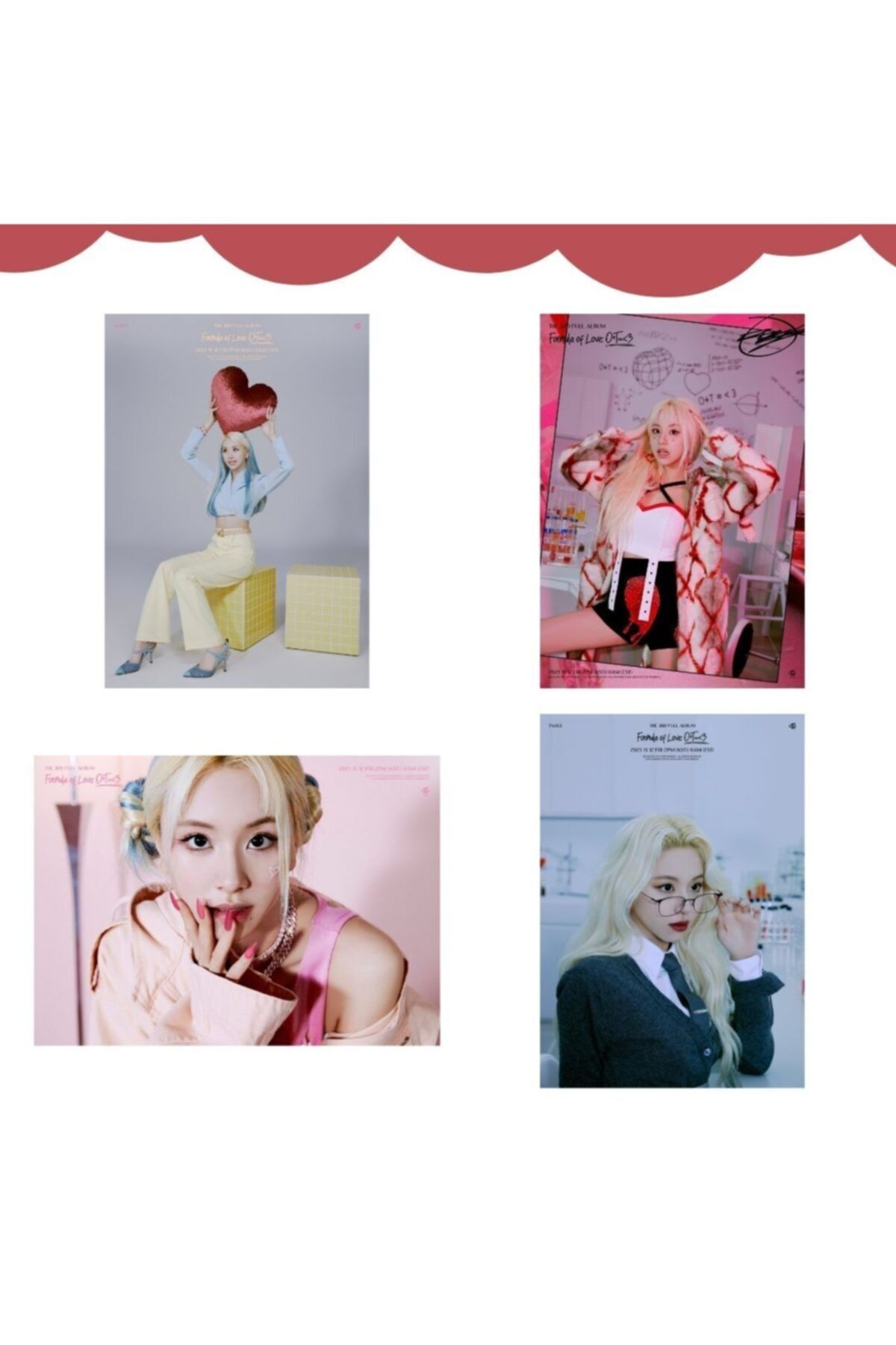 Kpop Dünyasi Twıce Chaeyoung '' Formula Of Love: O+t=<3 '' Poster Set