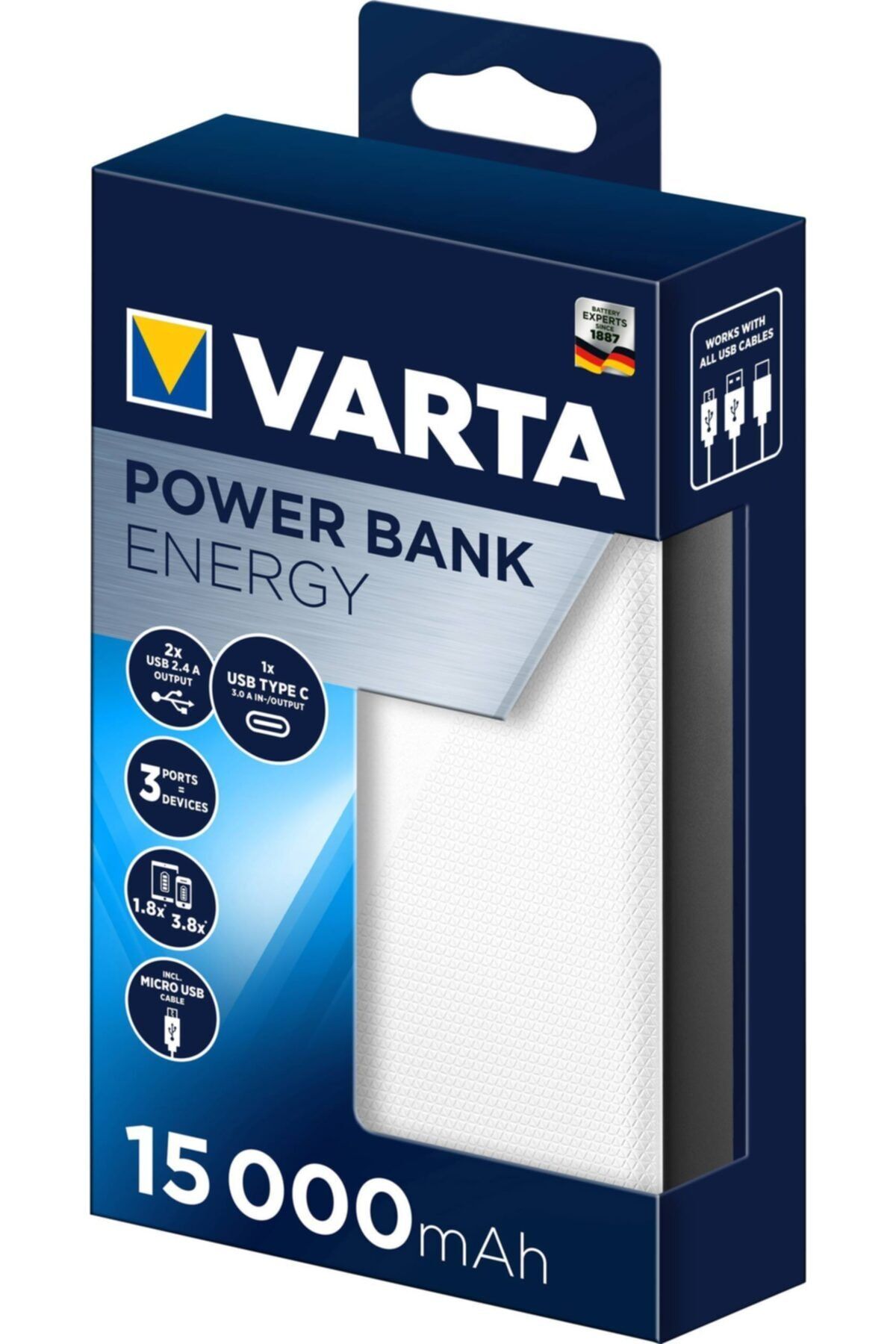 Varta Power Bank Energy 15000 Mah