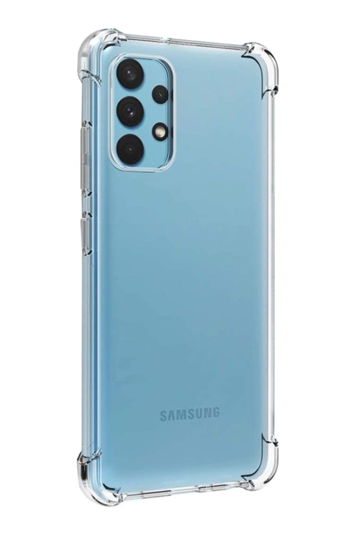 Dafoni Hummer Samsung Galaxy A32 4g Ultra Koruma Silikon Kenarlı Şeffaf Kılıf