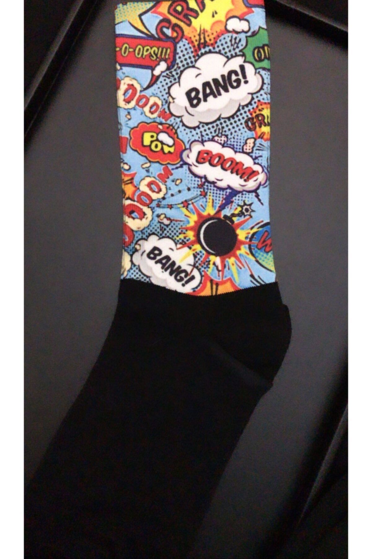 HC Boutique Yetişkin Digital Baskılı Çorap-crazy