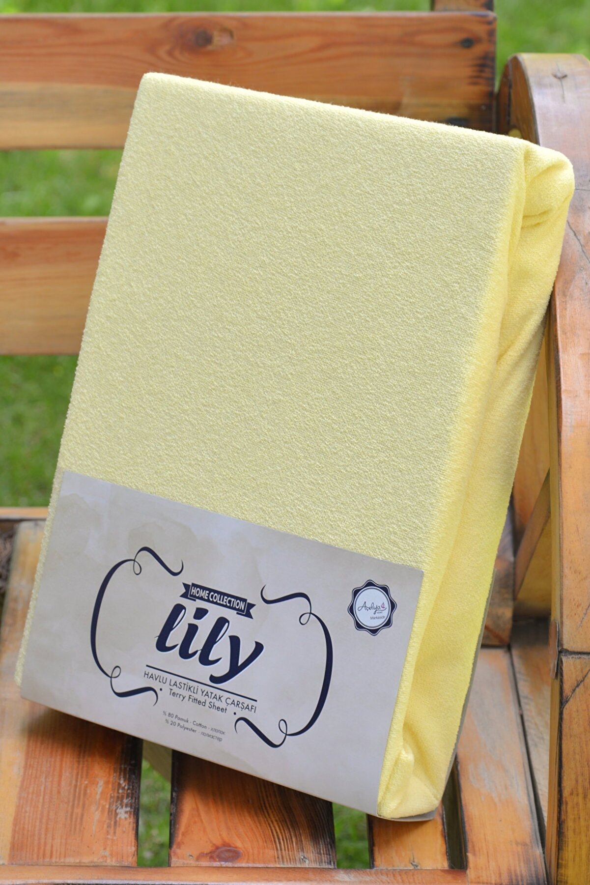 Açelya Home Lily Home Çift Kişilik Havlu Lastikli Çarşaf Takımı-sarı