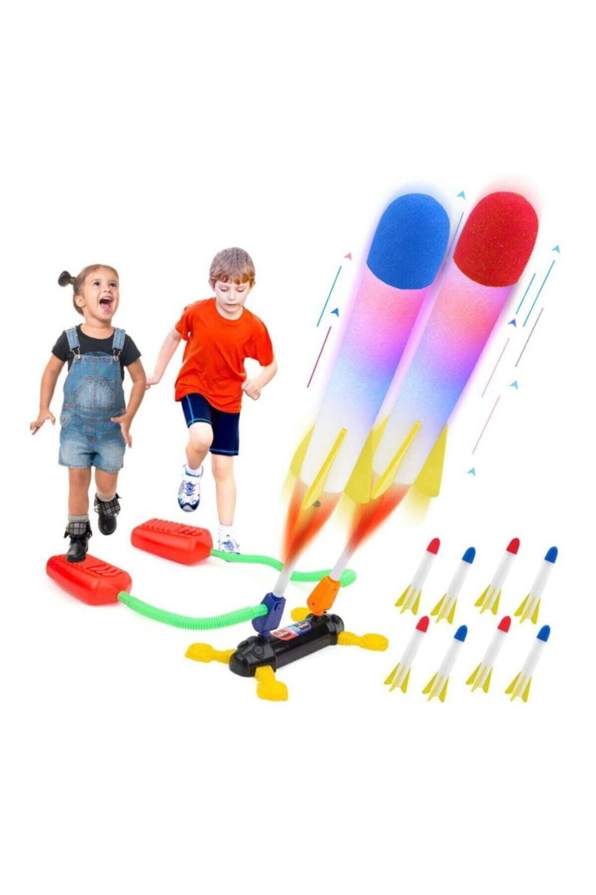 Kayyum Oyuncak Air Rocket Duello Oyuncak Seti 2 Işıklı Roket 2 Işıksız Yedek Roket Ile Beraber