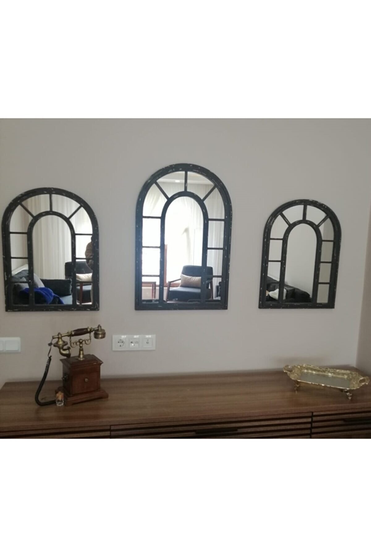 montana design Dekoratif Duvar Aynası Hint Penceresi 0047 Siyah Eskitme montana design Dekoratif Duvar Aynası Hint Penceresi 0047 Siyah Eskitme