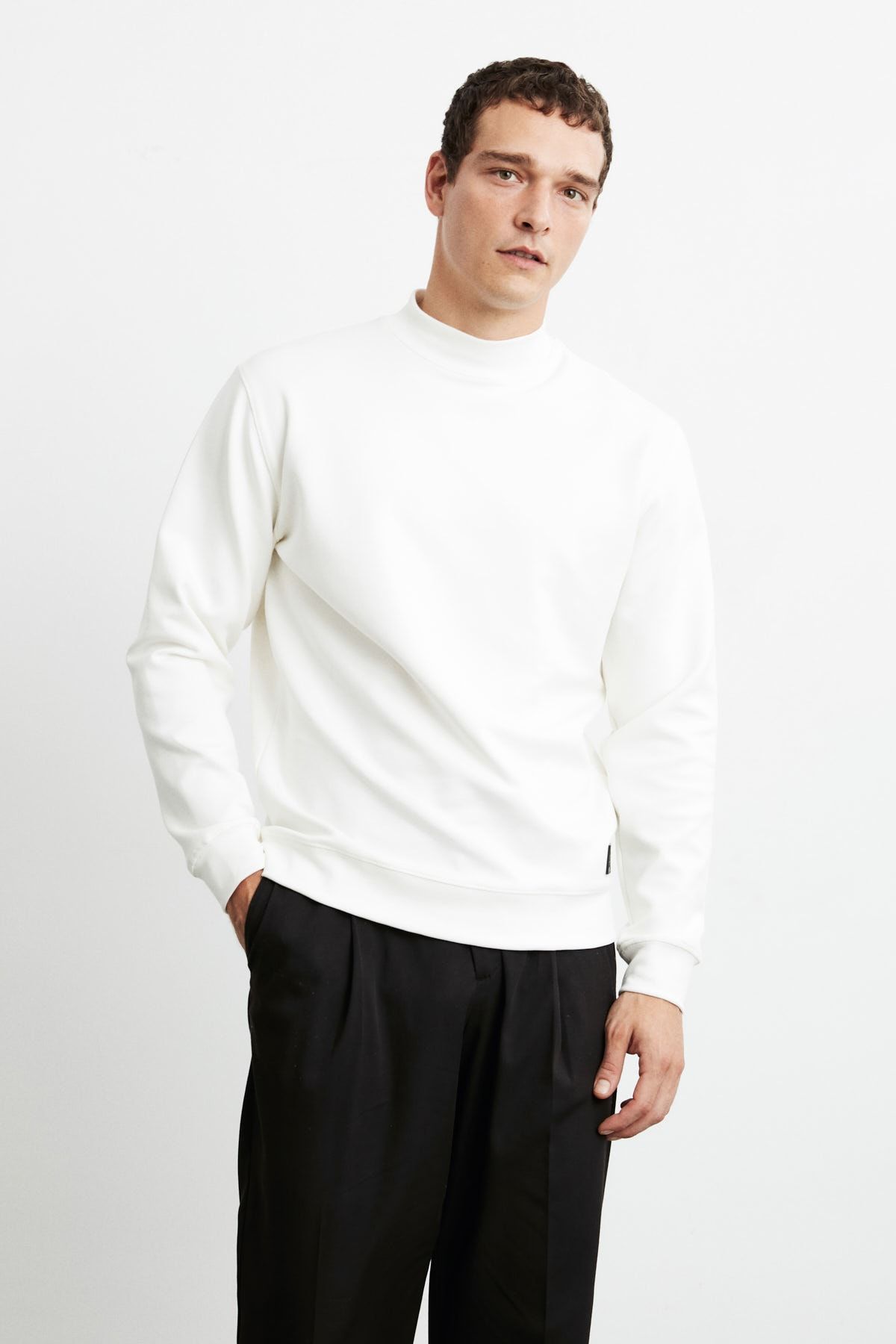 GRIMELANGE Watson Regular Beyaz Sweatshirt