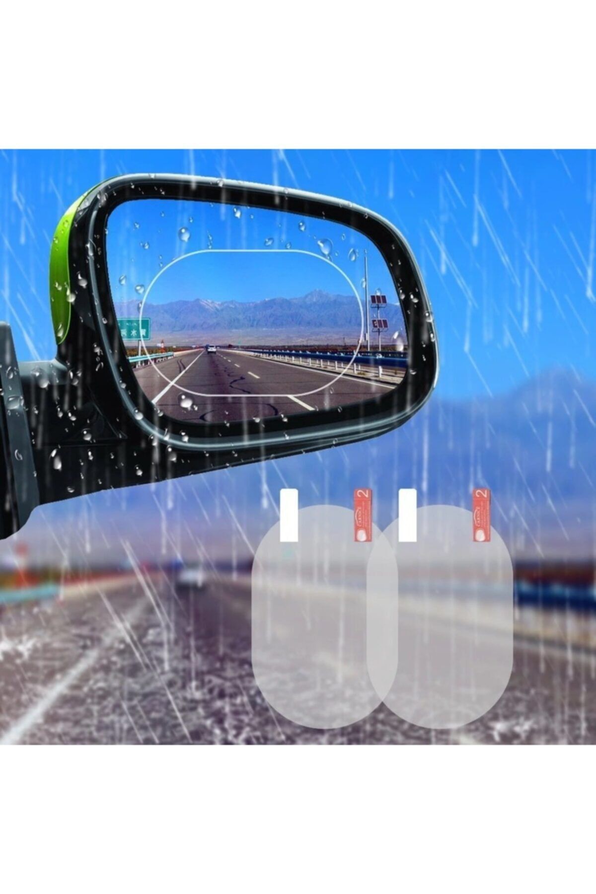 Ankaflex Yağmur Tutmaz Kaydırıcı Film Araba Oto Dış Ayna Araç Dış Dikiz Aynası Kolay Görüş Film Buğu Önleyici