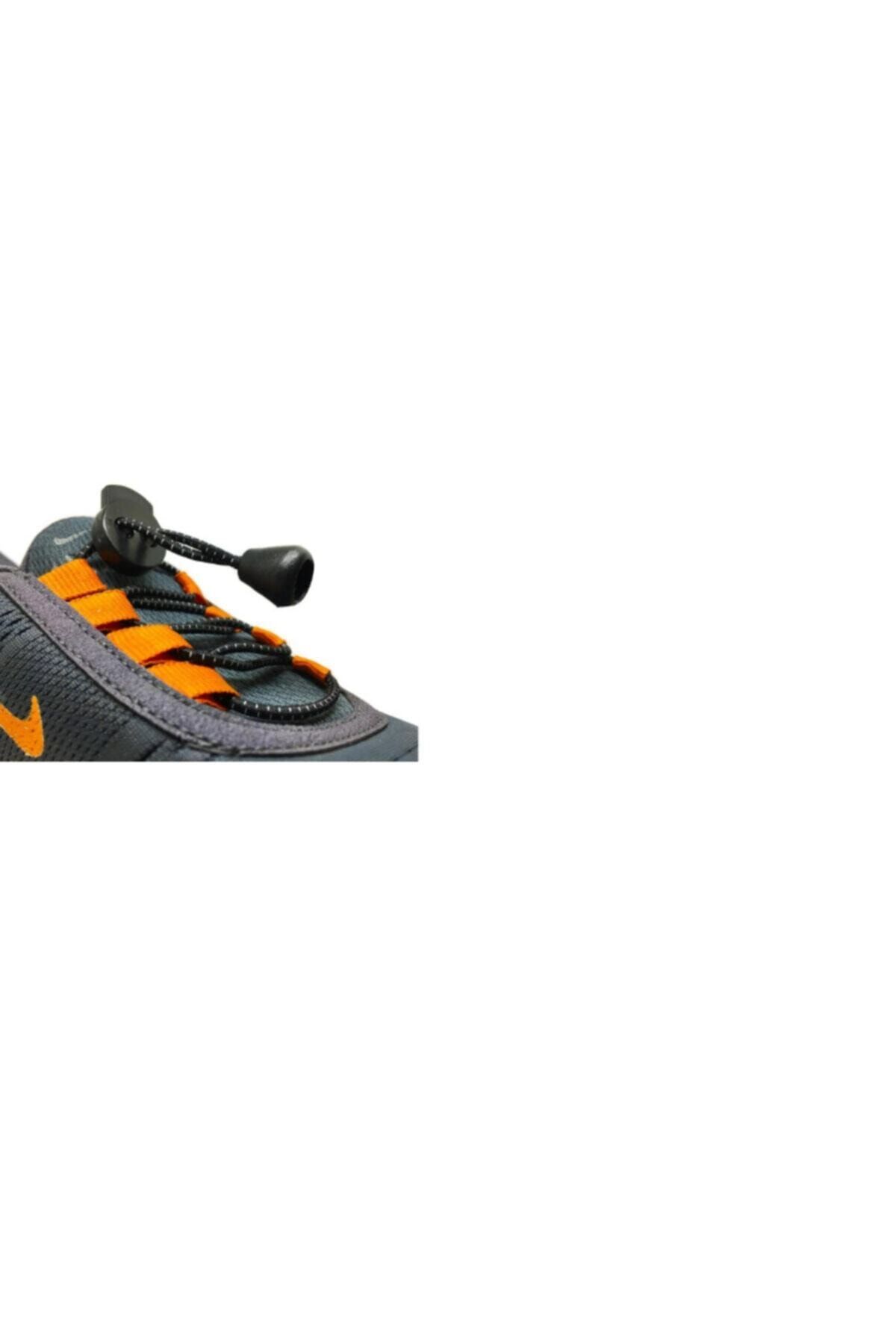 LUCKY Siyah Akıllı Kilitli Elastik Ayakkabı Bağcık 100 Cm