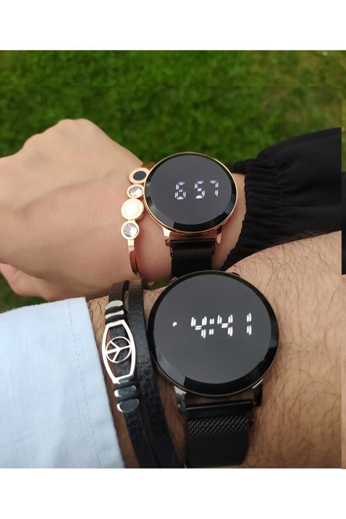 Ricardo Led Çift Kol Saatleri Sevgili Saati Dokunmatik Ekranlı Saat