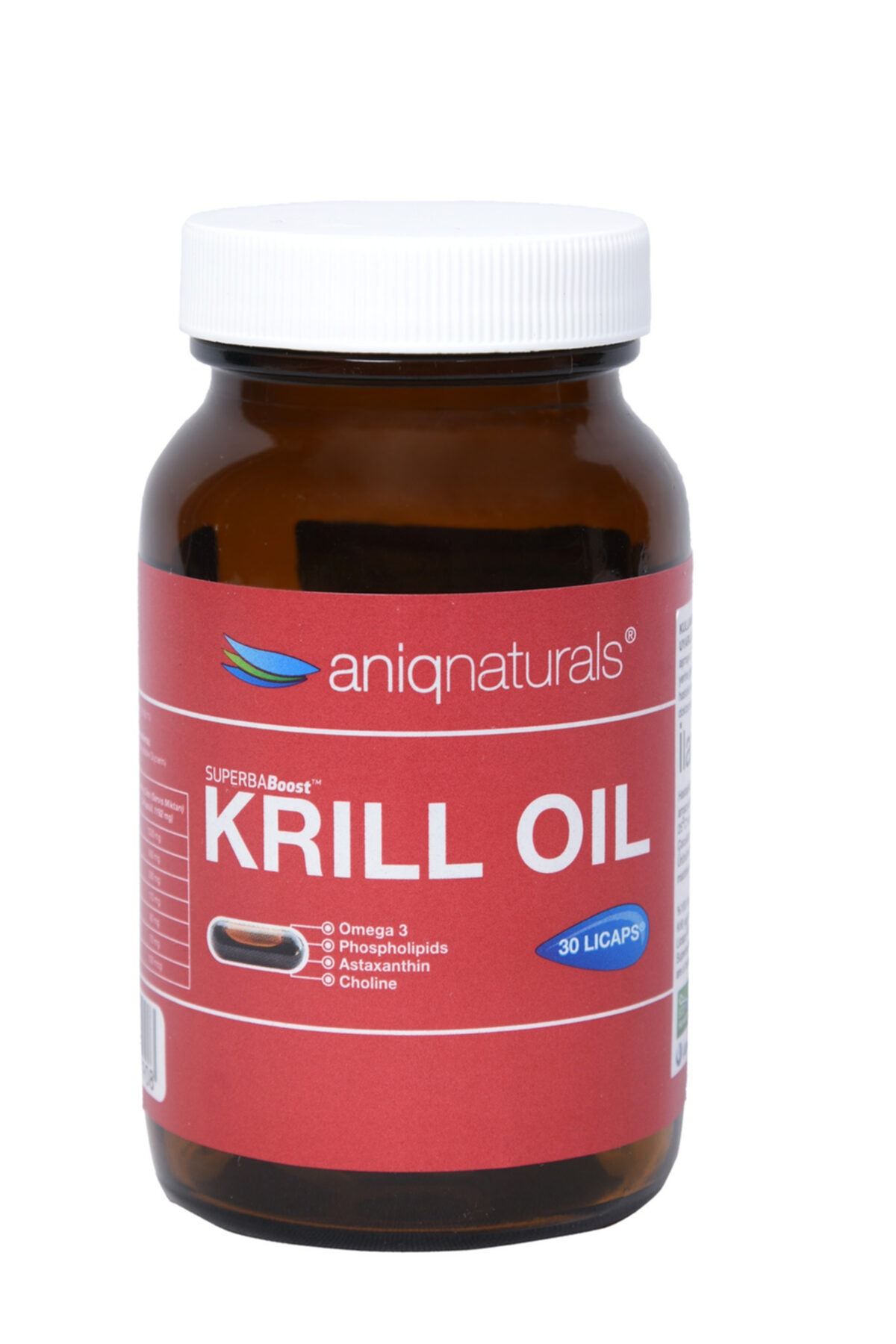 Aniqnaturals Superba Boost Krill Oil 30 Licaps Glass Jar