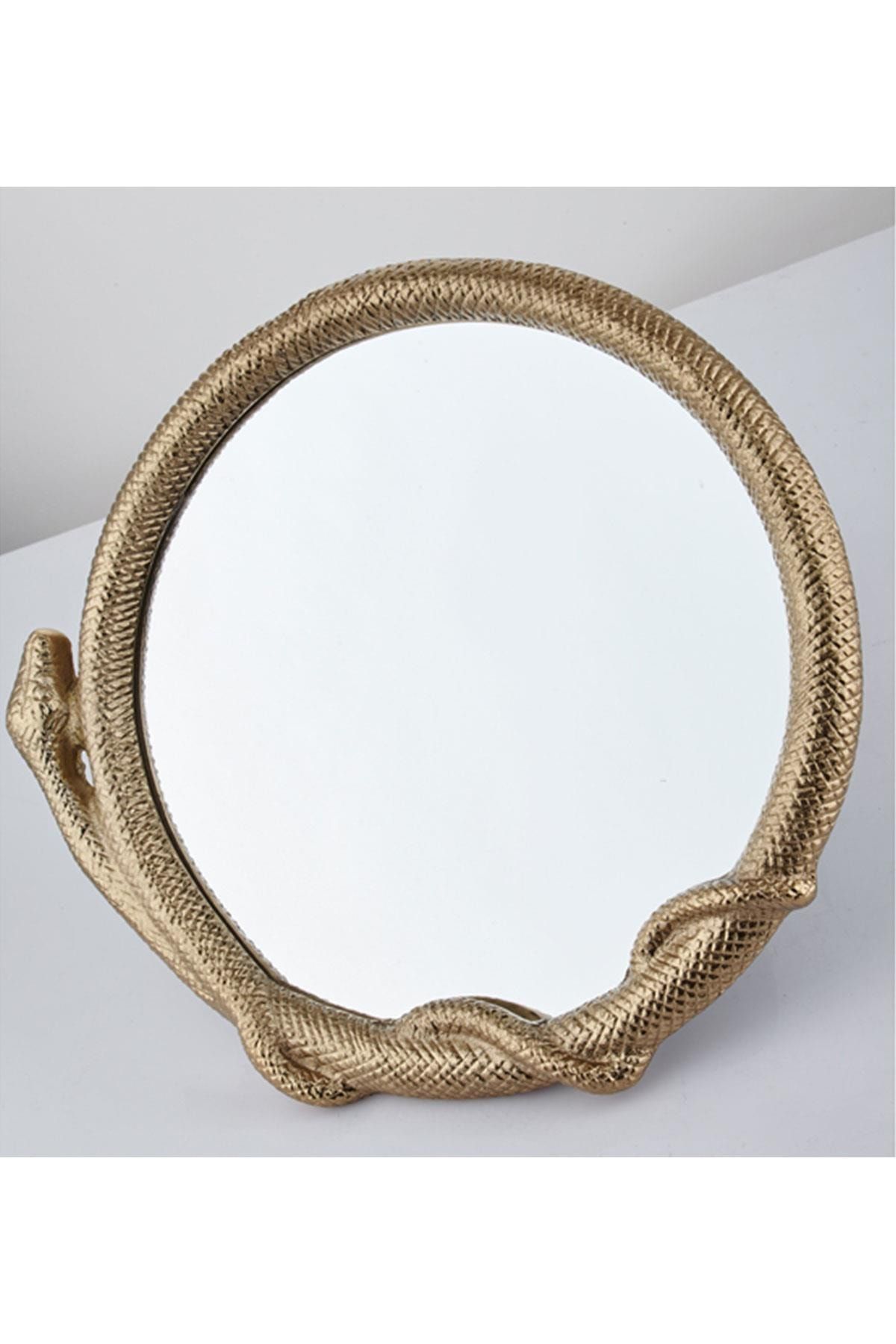 LAMEDORE Snake Yılanlı Duvar Aynası Gold