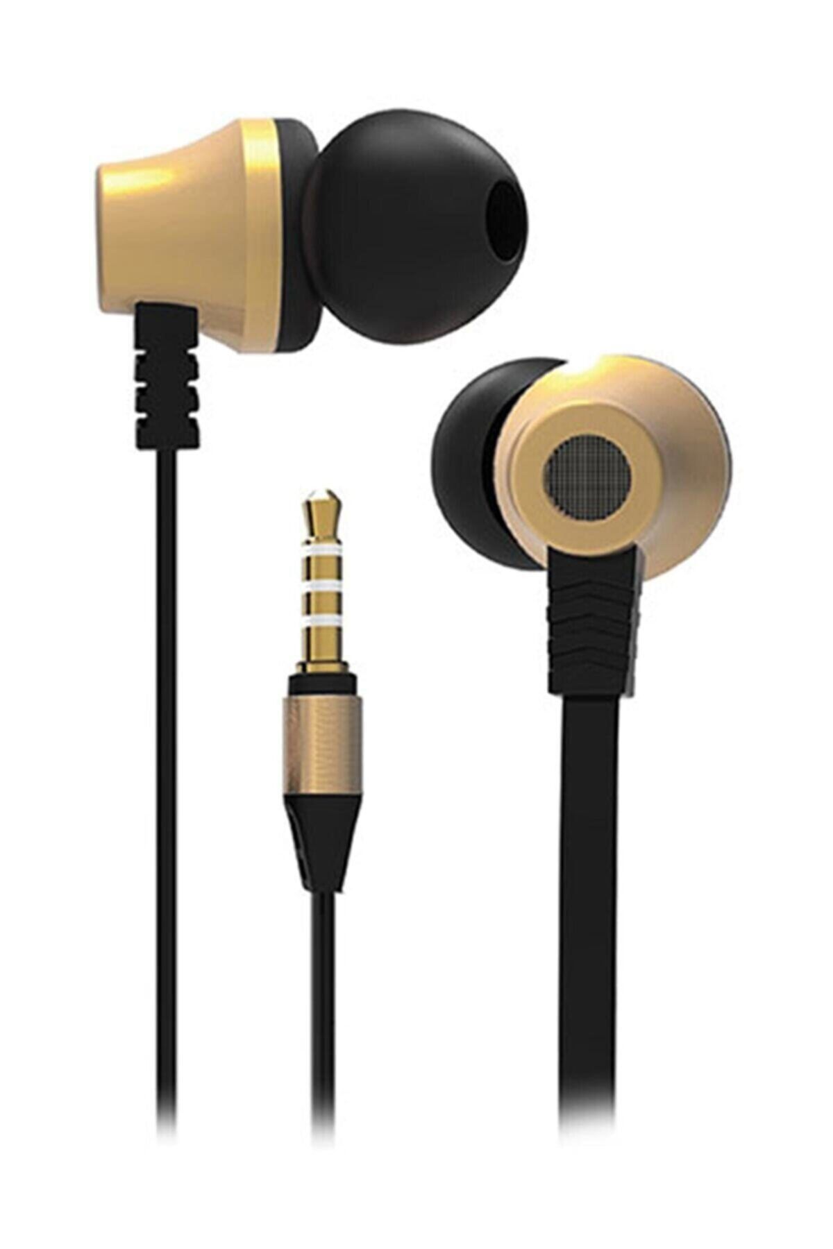 S-Link Sl-ku150 Mobil Telefon Uyumlu Taşıma Çantalı Kulak İçi Siyah Gold Mikrofonlu Kulaklık