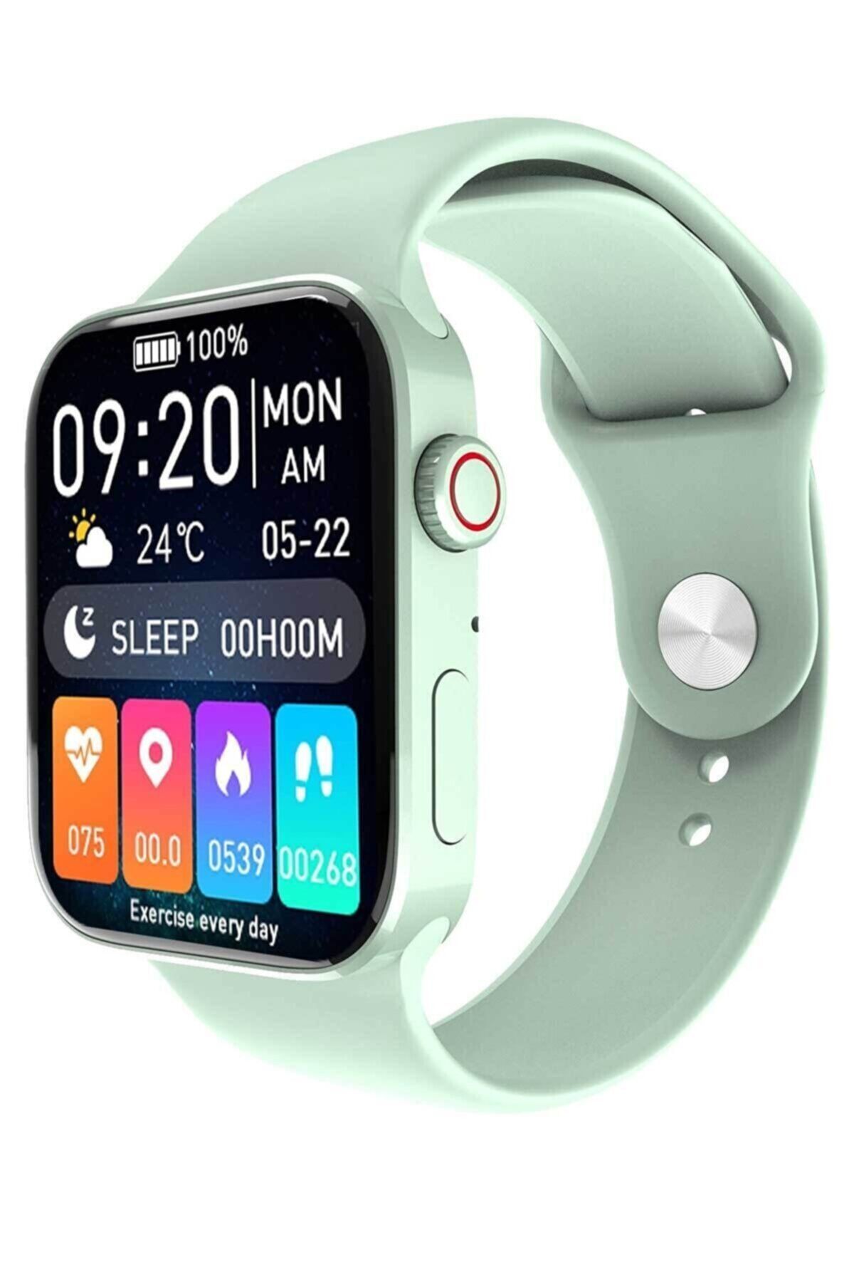 Butfulake Xiaomi 10 Uyumlu Watch 7 Pro Yeni Kasa Çift Tuş Aktif Konuşma Özellikli Türkçe Yeşil Akıllı Saat