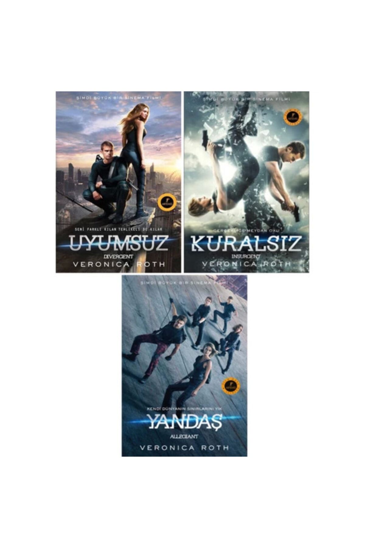 Artemis Yayınları Uyumsuz Serisi Özel Film Baskısı 3 Kitap Set / Veronica Roth / Kuralsız - Yandaş - Uyumsuz