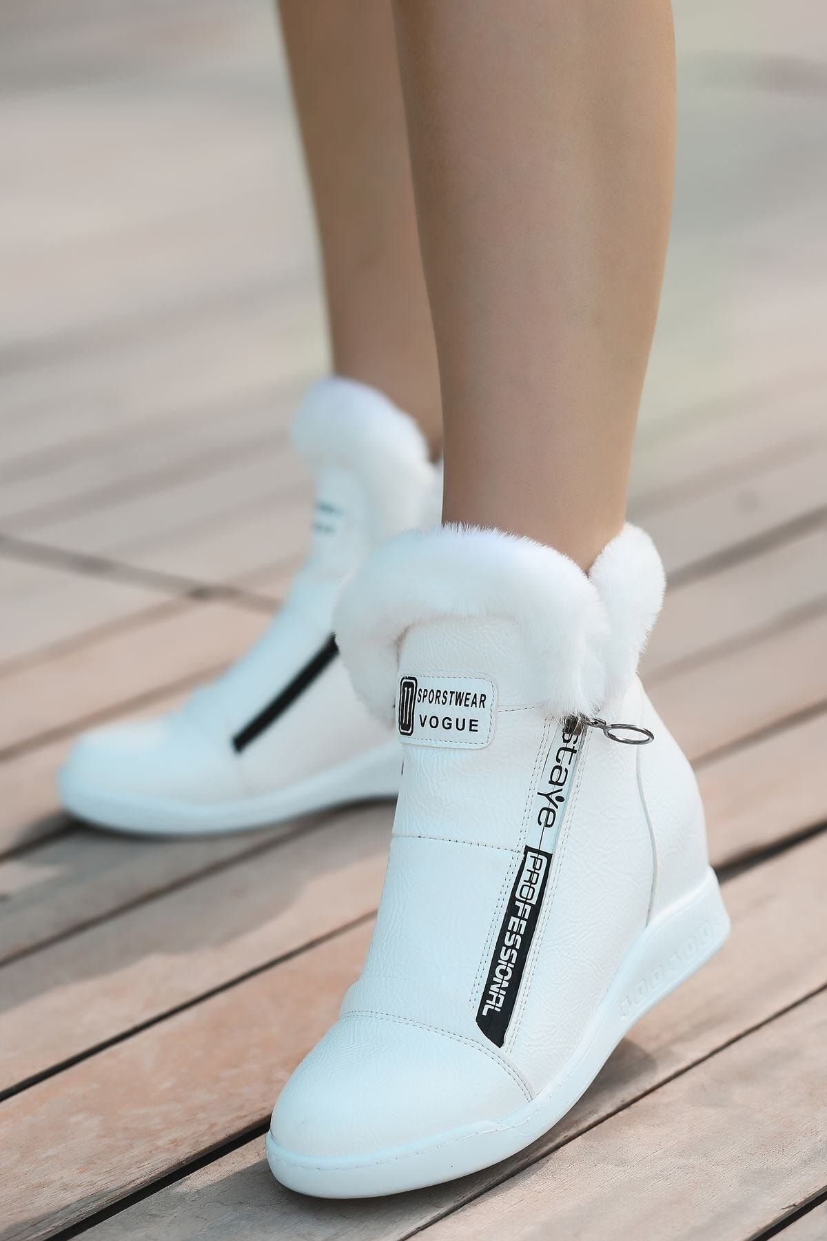 White puffy boots cheap