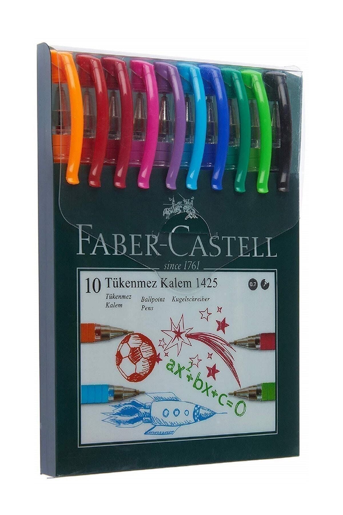 Faber Castell 10 Renk Tükenmez Kalem 1425